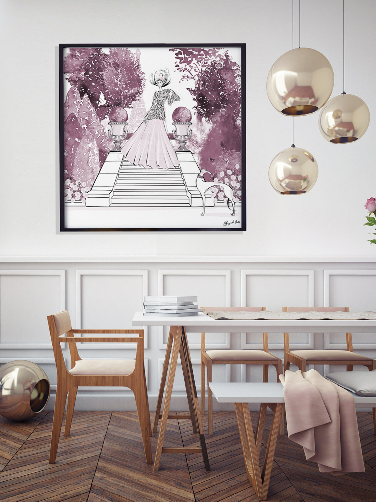 Parisienne Mulberry Garden - Illustration - Limited Edition Print - Tiffany La Belle
