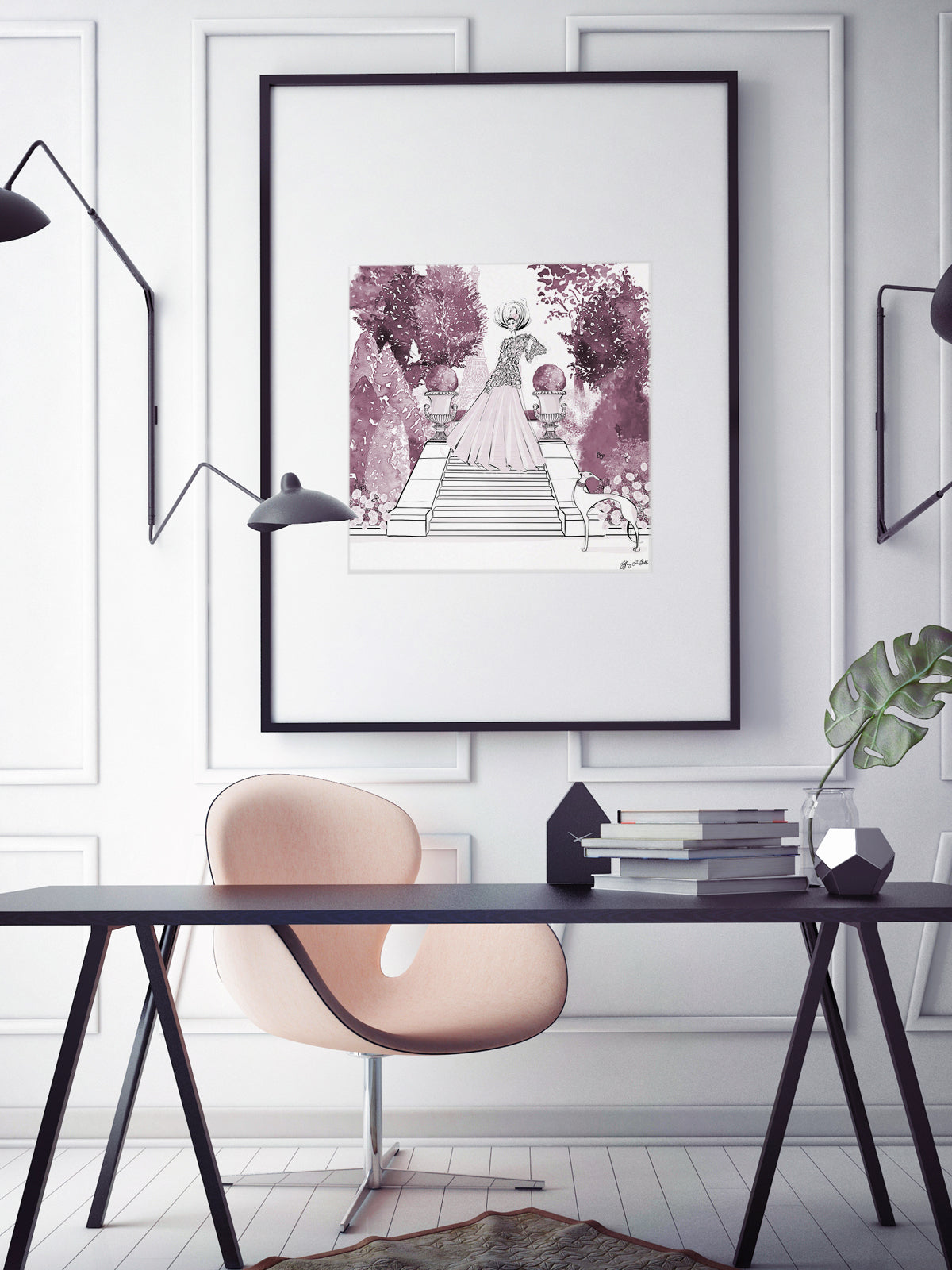 Parisienne Mulberry Garden - Illustration - Limited Edition Print - Tiffany La Belle