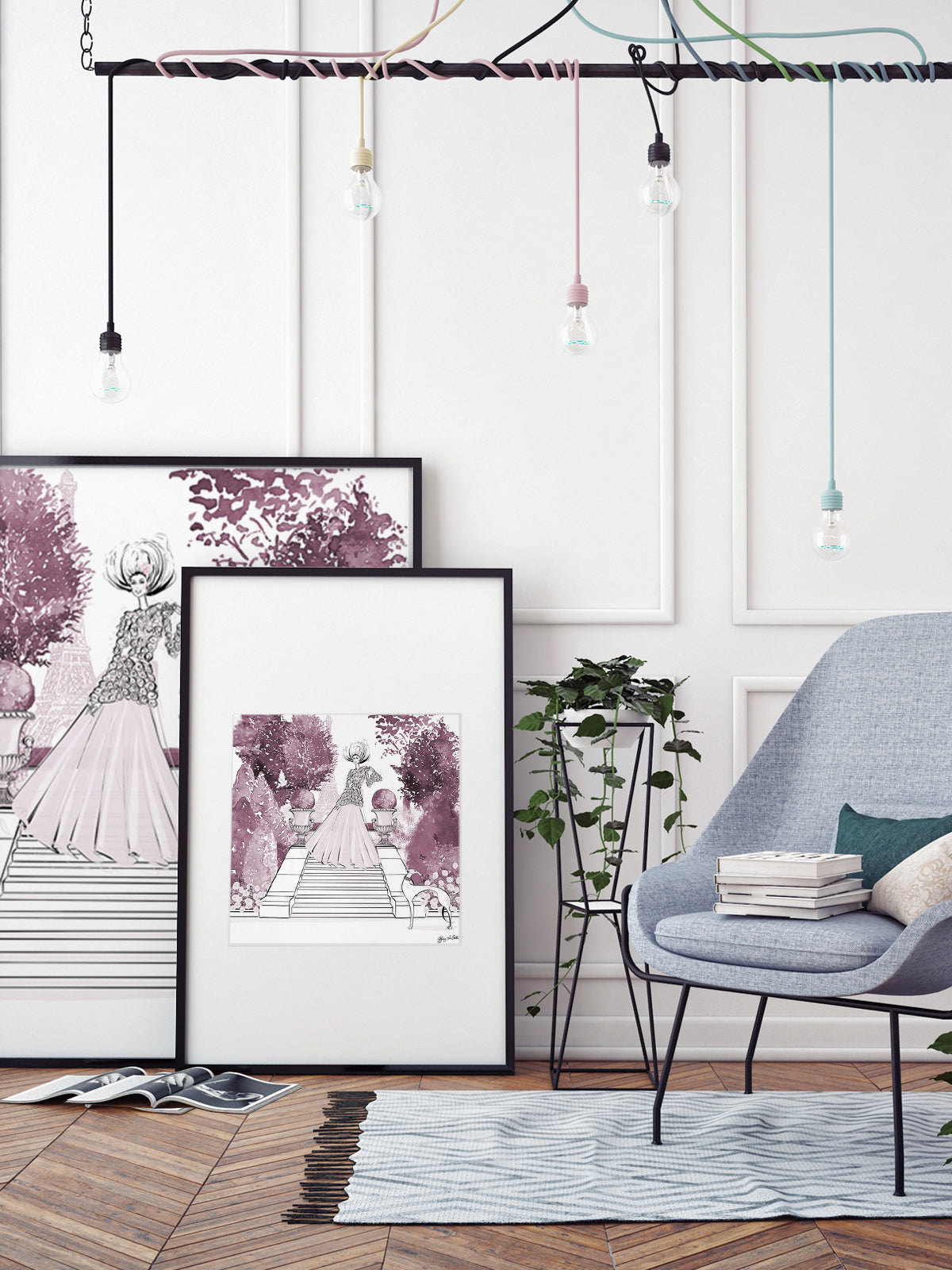 Parisienne Mulberry Garden - Illustration - Limited Edition Print - Tiffany La Belle