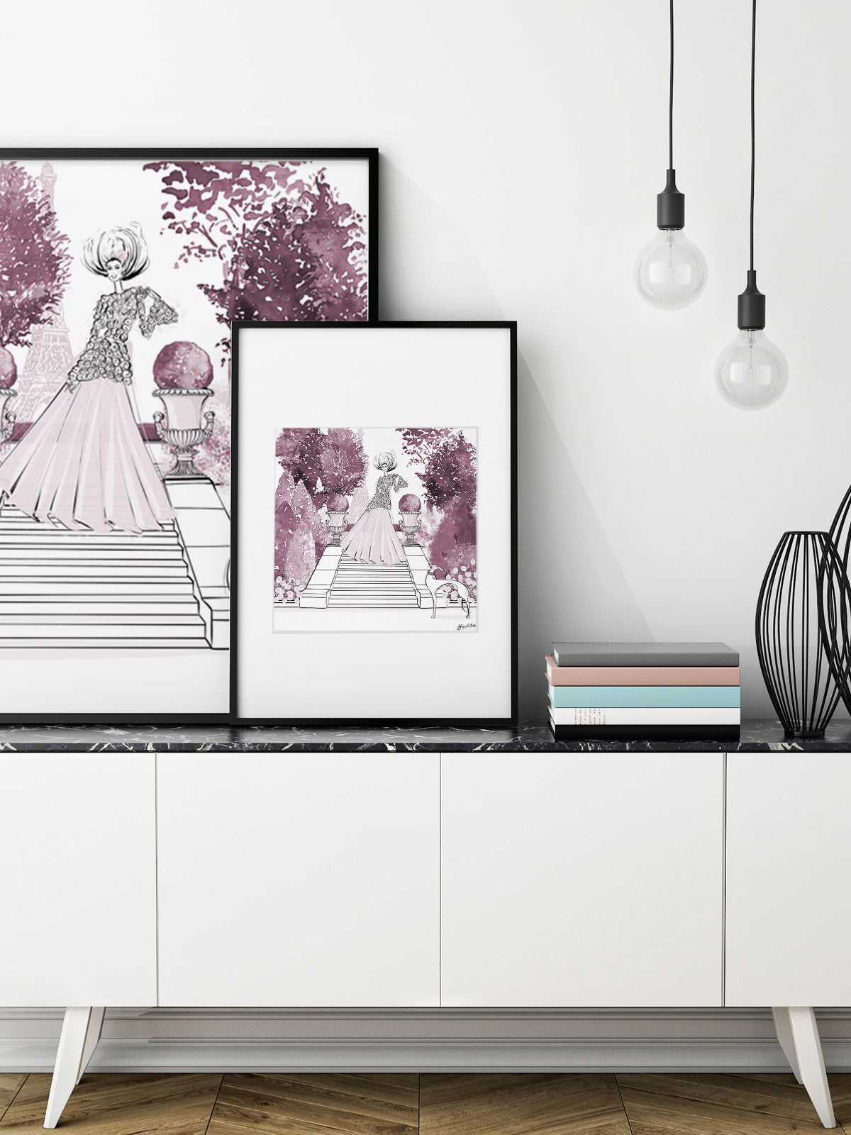 Parisienne Mulberry Garden - Illustration - Limited Edition Print - Tiffany La Belle