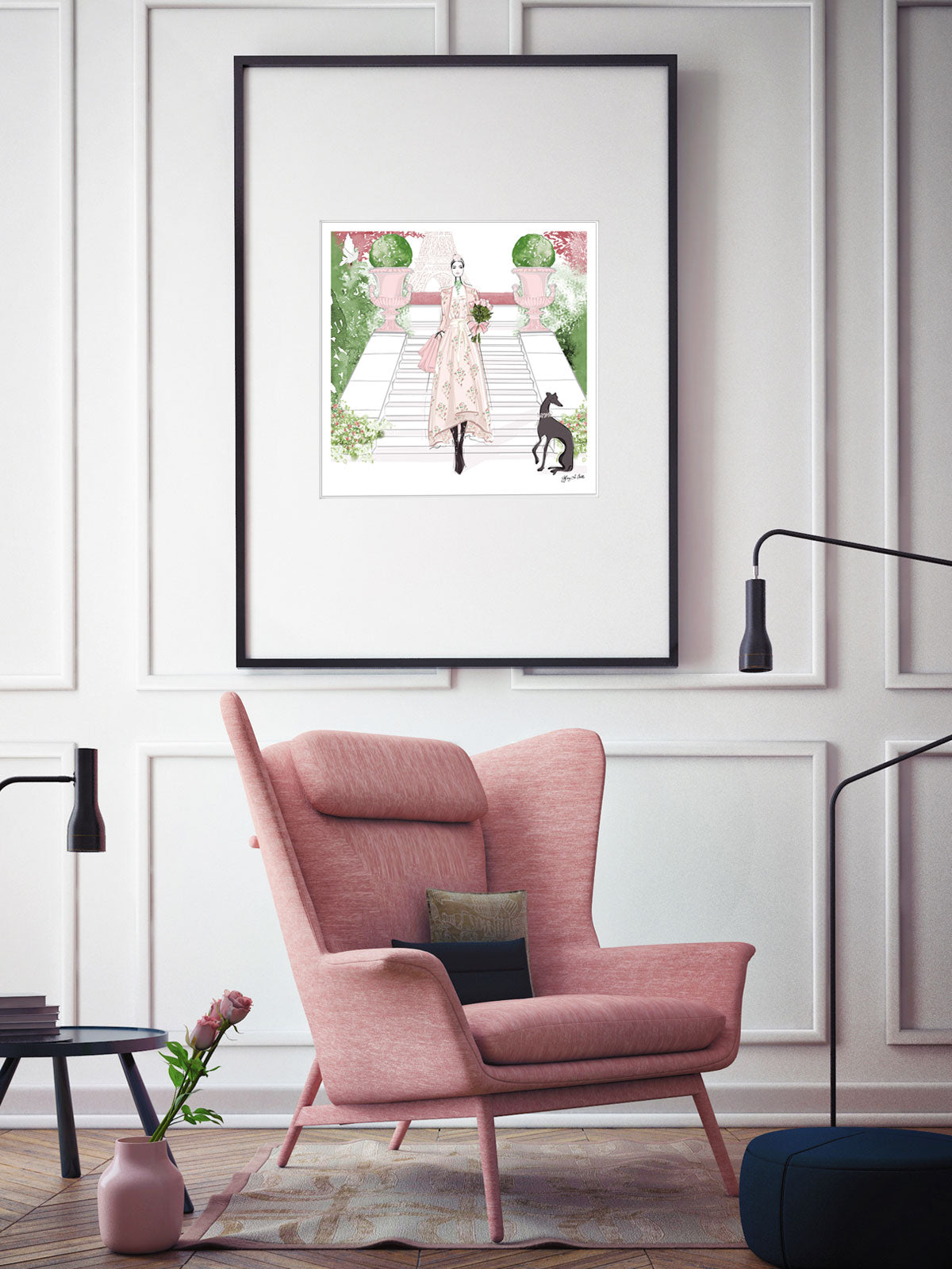 Parisienne Floral - Illustration - Limited Edition Print - Tiffany La Belle
