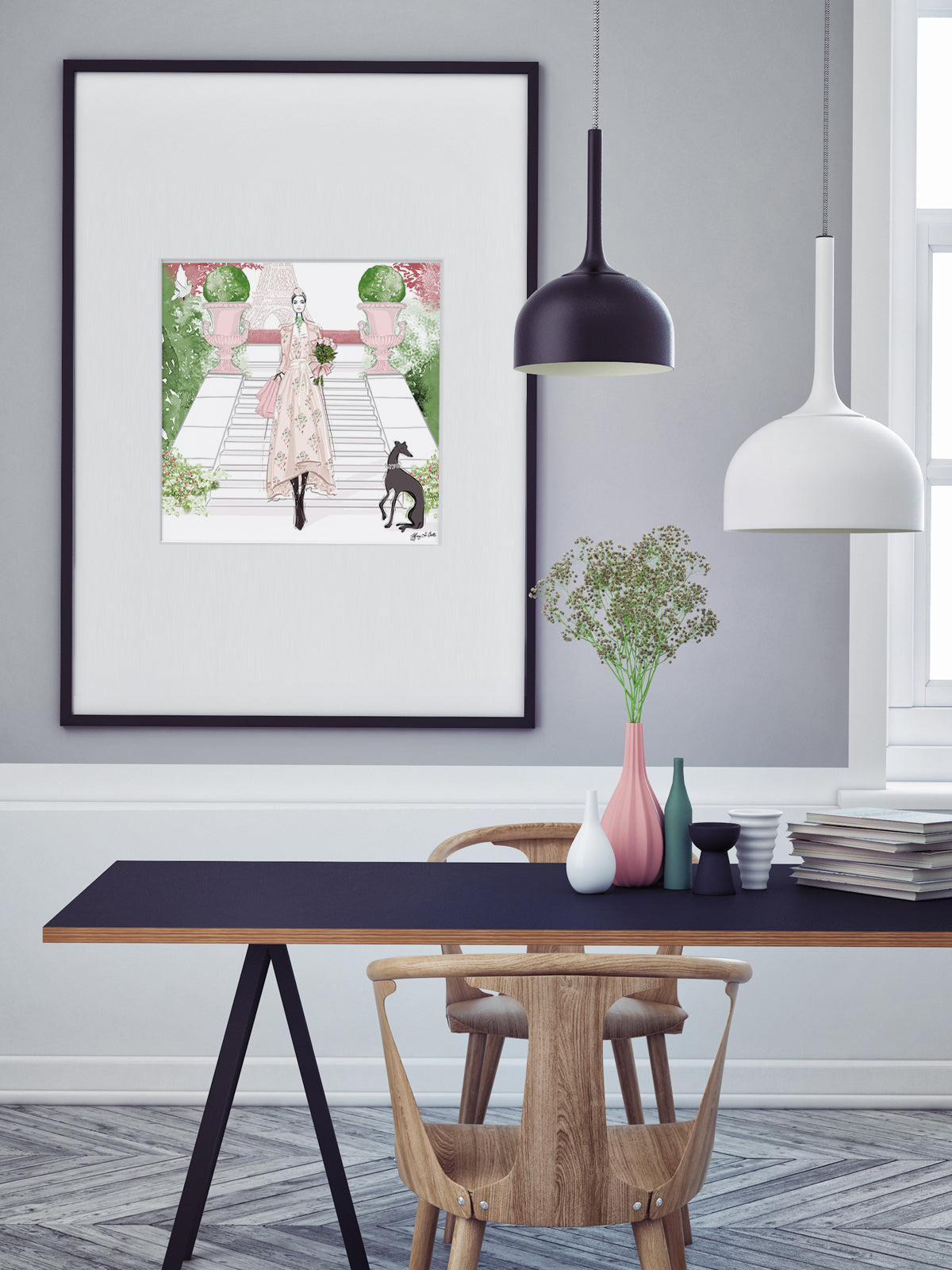 Parisienne Floral - Illustration - Limited Edition Print - Tiffany La Belle