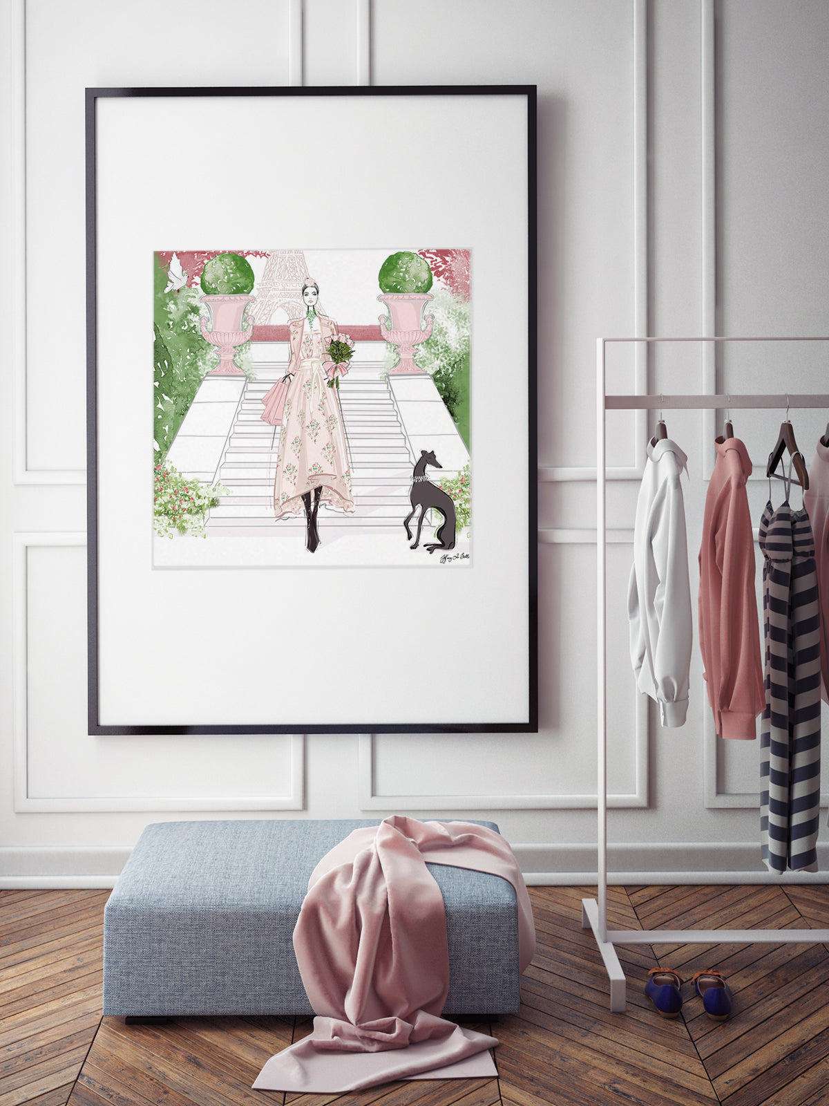 Parisienne Floral - Illustration - Limited Edition Print - Tiffany La Belle