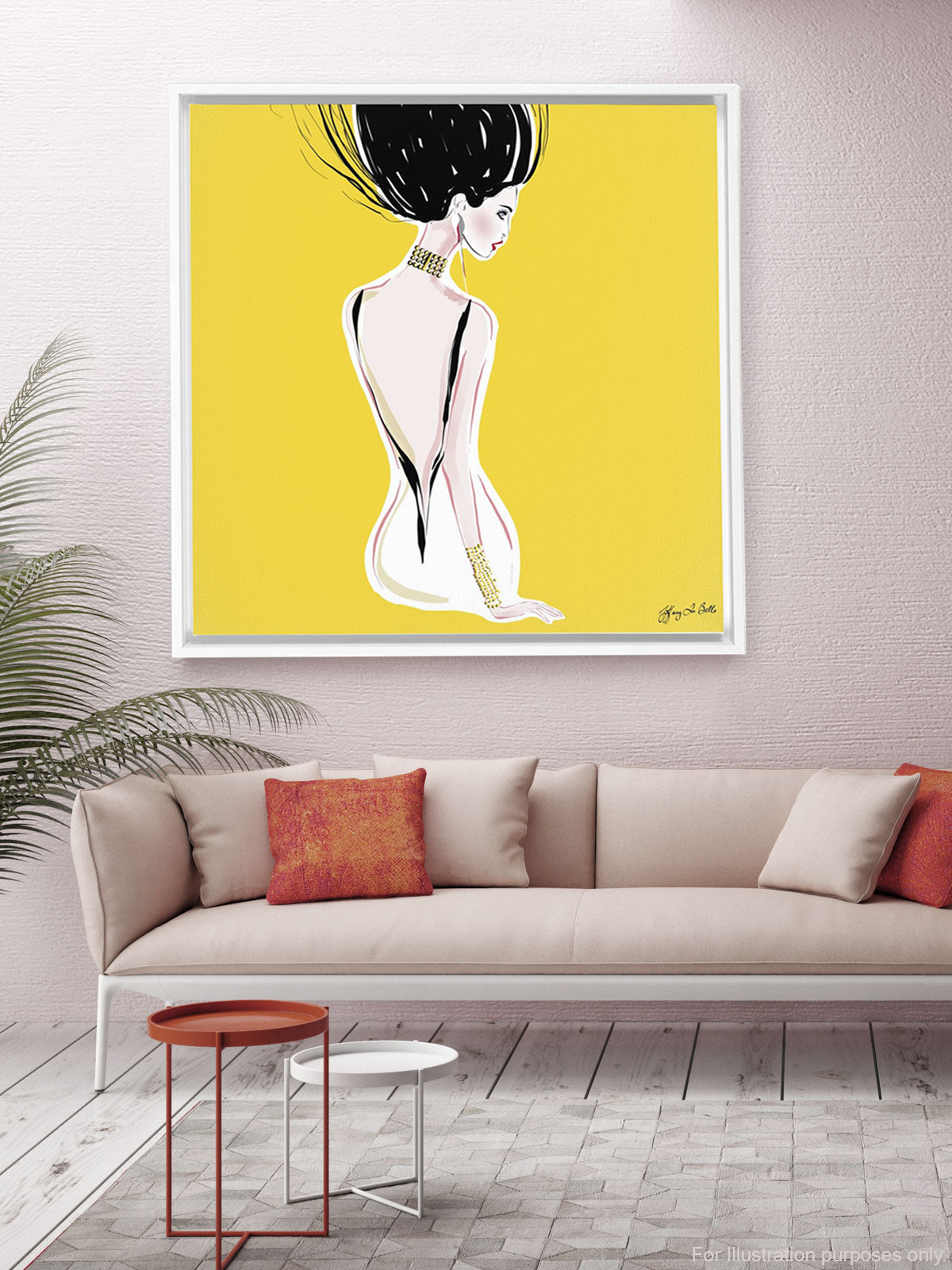 Quite Shy - Illustration - Canvas Gallery Print - Unframed or Framed - Tiffany La Belle