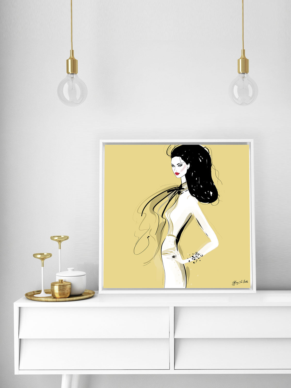 She's All Style - Illustration - Canvas Gallery Print - Unframed or Framed - Tiffany La Belle