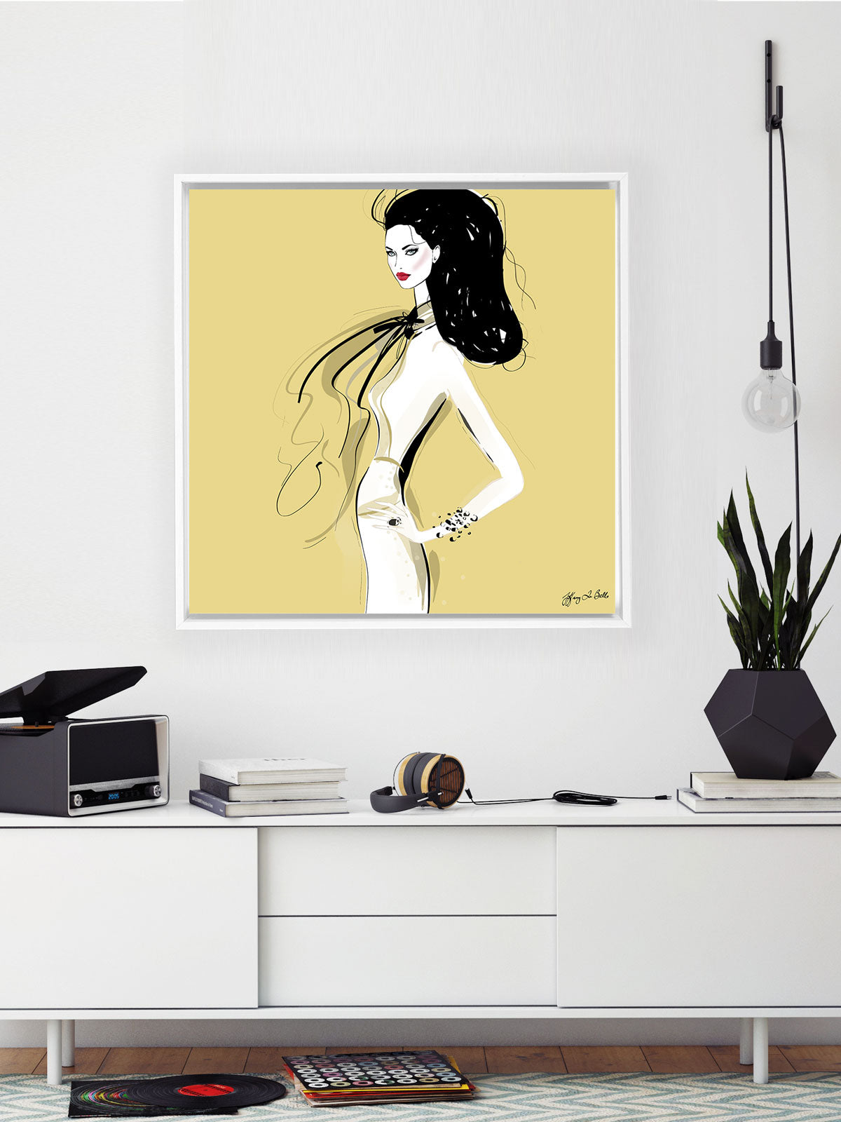 She's All Style - Illustration - Canvas Gallery Print - Unframed or Framed - Tiffany La Belle
