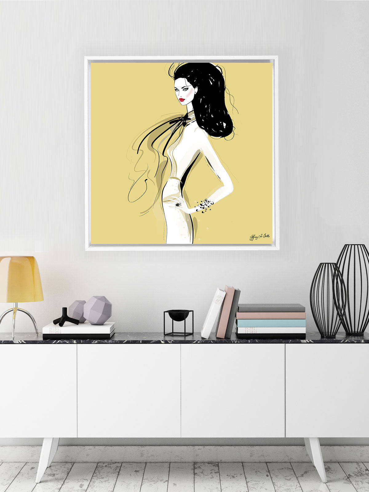 She's All Style - Illustration - Canvas Gallery Print - Unframed or Framed - Tiffany La Belle