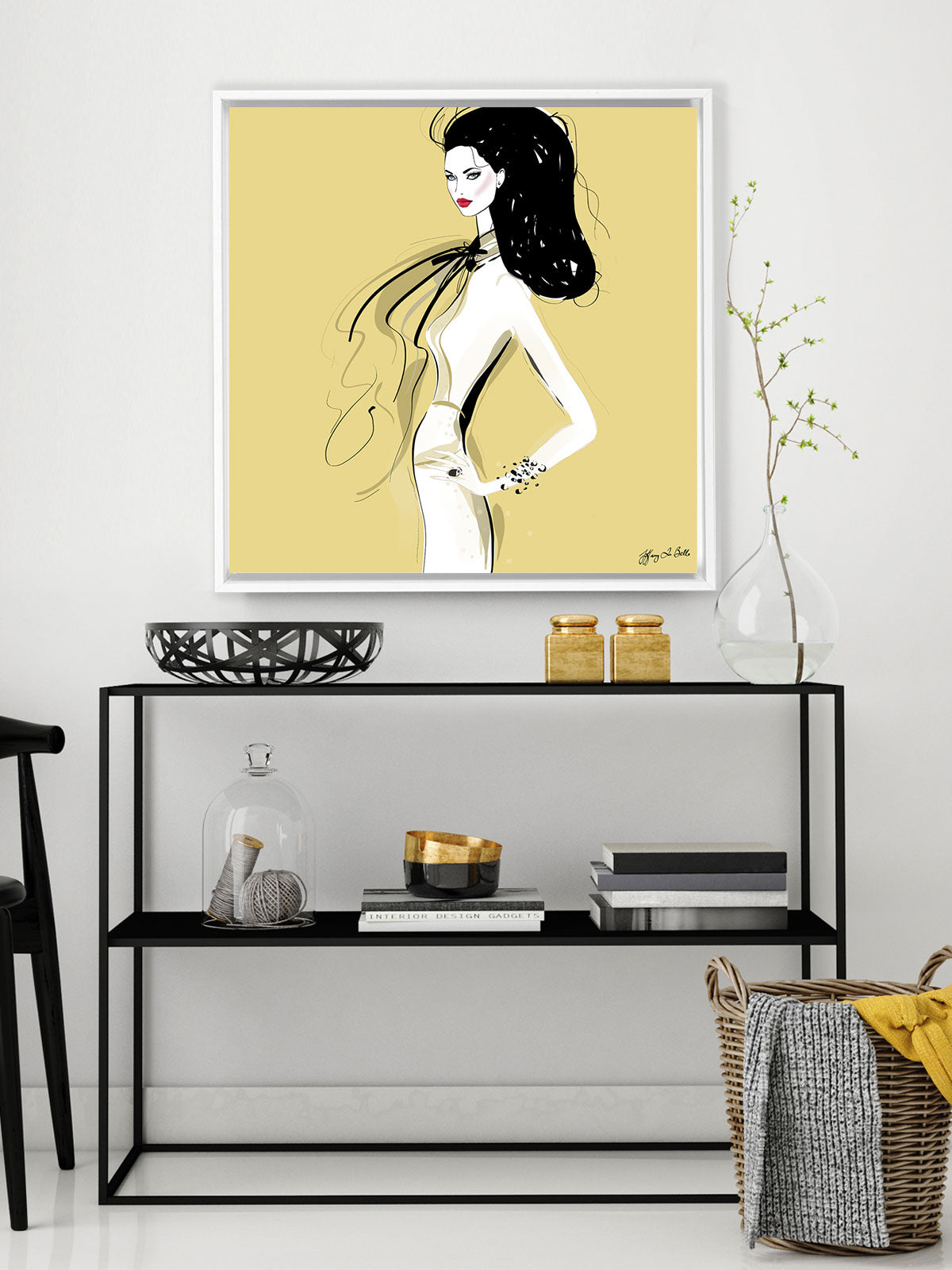 She's All Style - Illustration - Canvas Gallery Print - Unframed or Framed - Tiffany La Belle