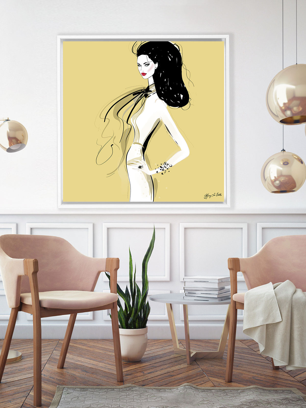 She's All Style - Illustration - Canvas Gallery Print - Unframed or Framed - Tiffany La Belle