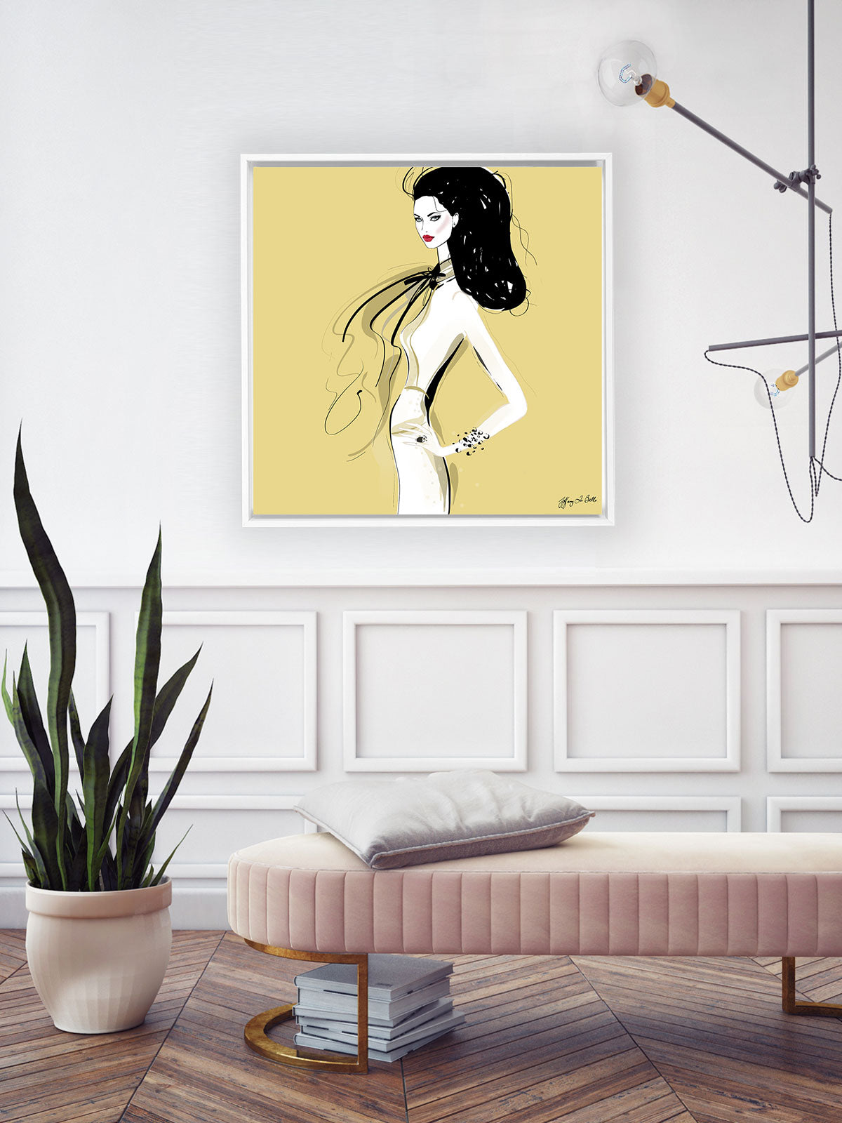 She's All Style - Illustration - Canvas Gallery Print - Unframed or Framed - Tiffany La Belle