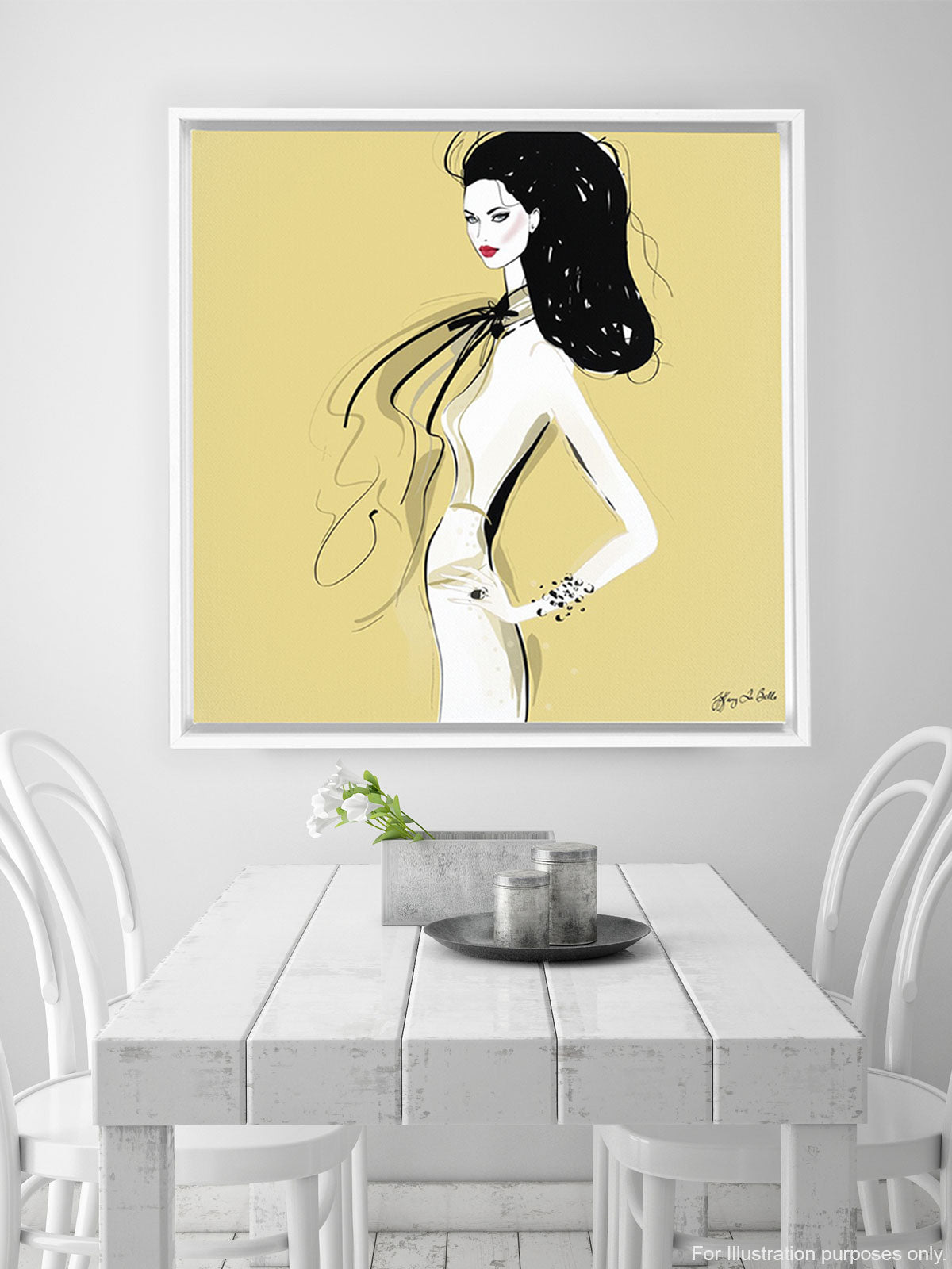 She's All Style - Illustration - Canvas Gallery Print - Unframed or Framed - Tiffany La Belle