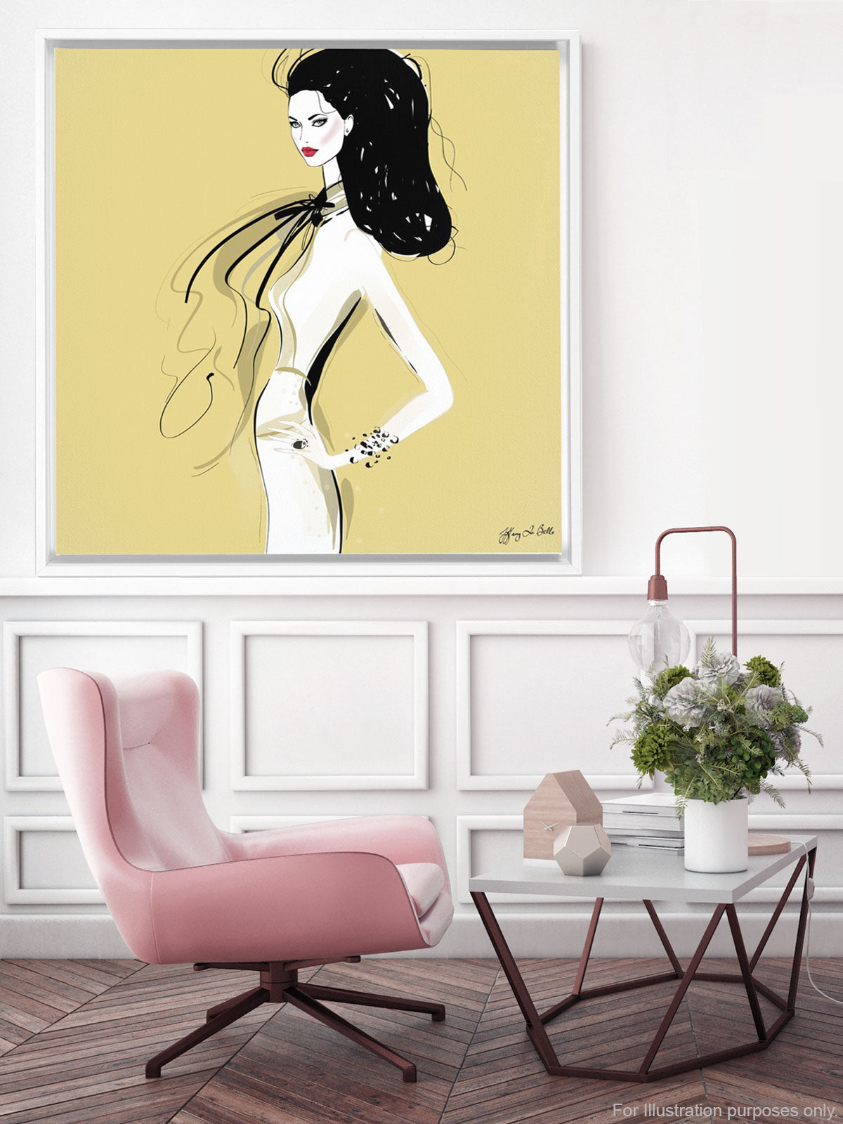 She's All Style - Illustration - Canvas Gallery Print - Unframed or Framed - Tiffany La Belle