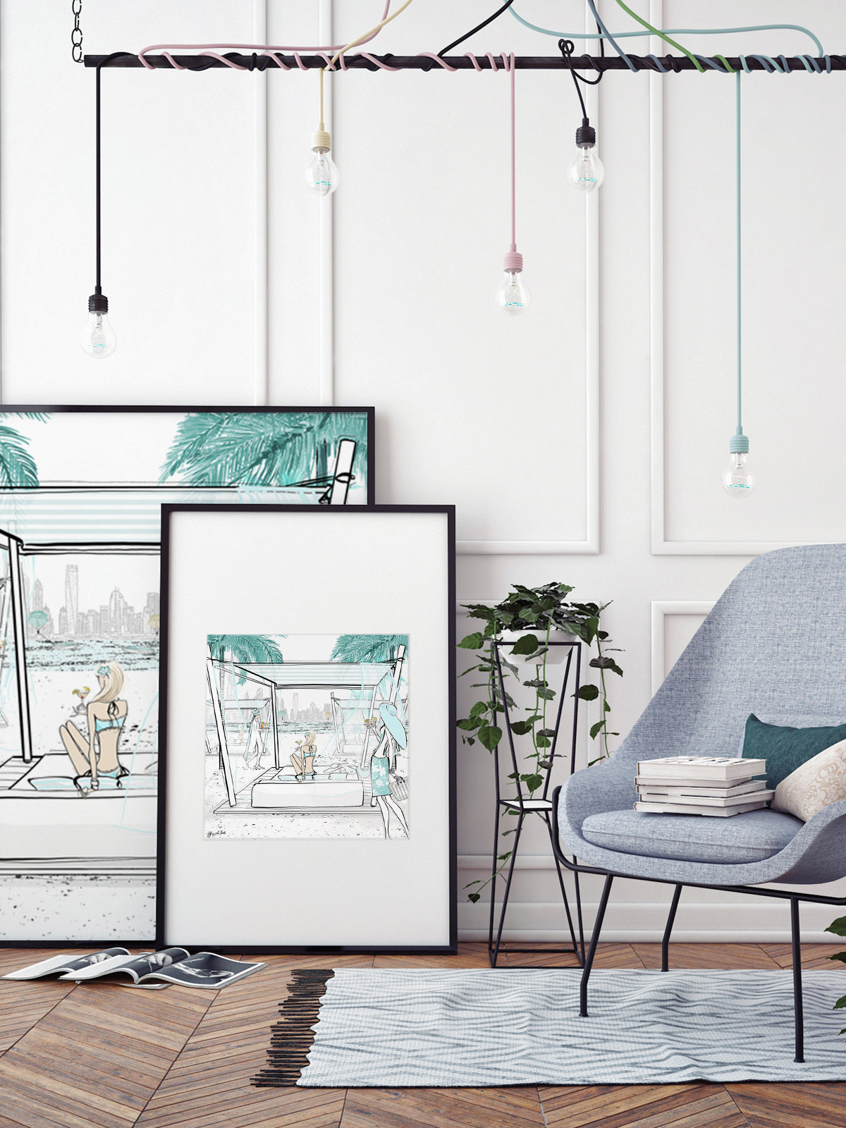 Beach Life Dubai - Illustration - Limited Edition Print - Tiffany La Belle