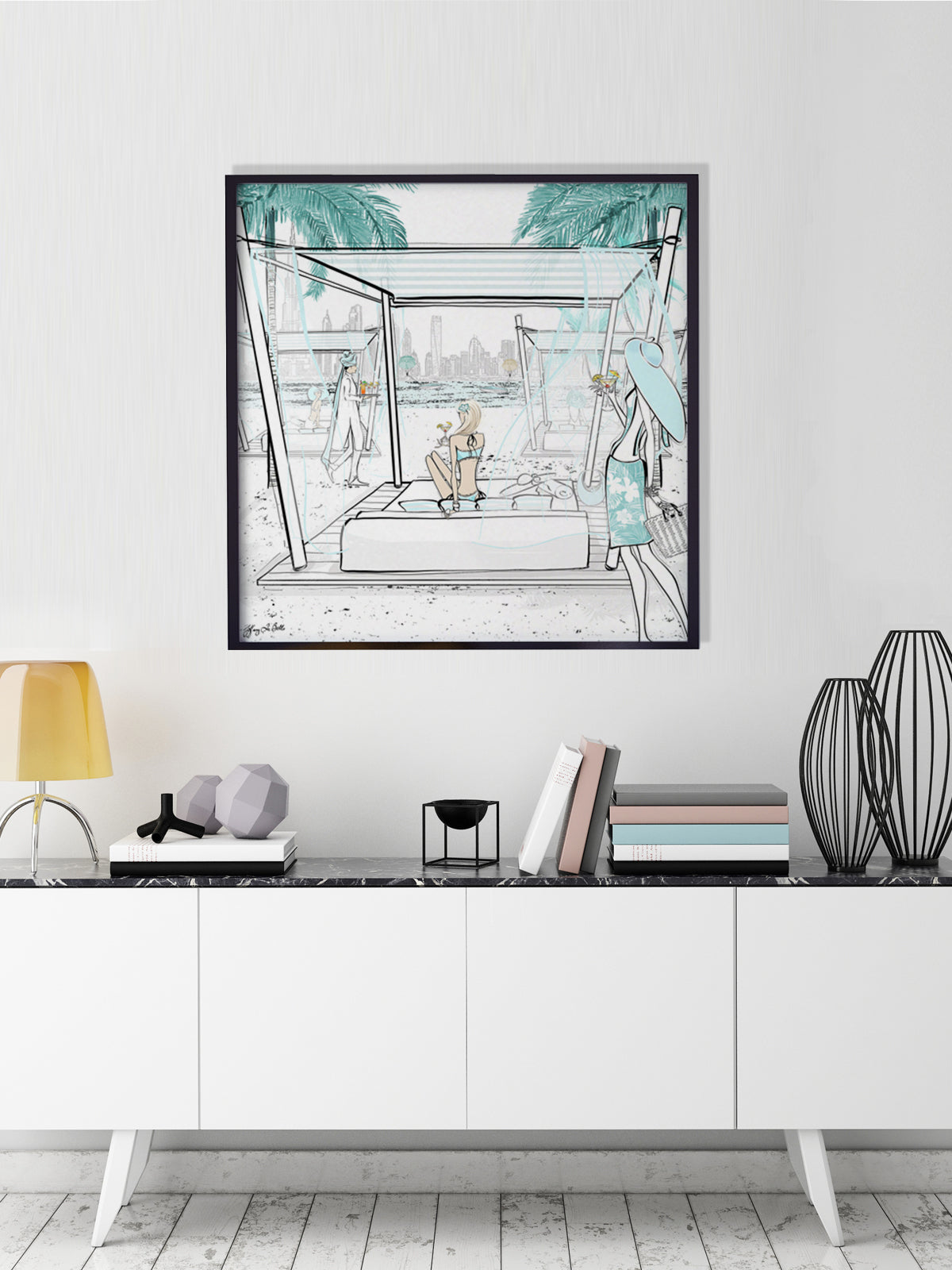 Beach Life Dubai - Illustration - Limited Edition Print - Tiffany La Belle