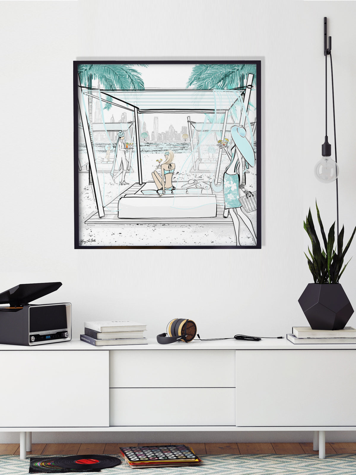 Beach Life Dubai - Illustration - Limited Edition Print - Tiffany La Belle
