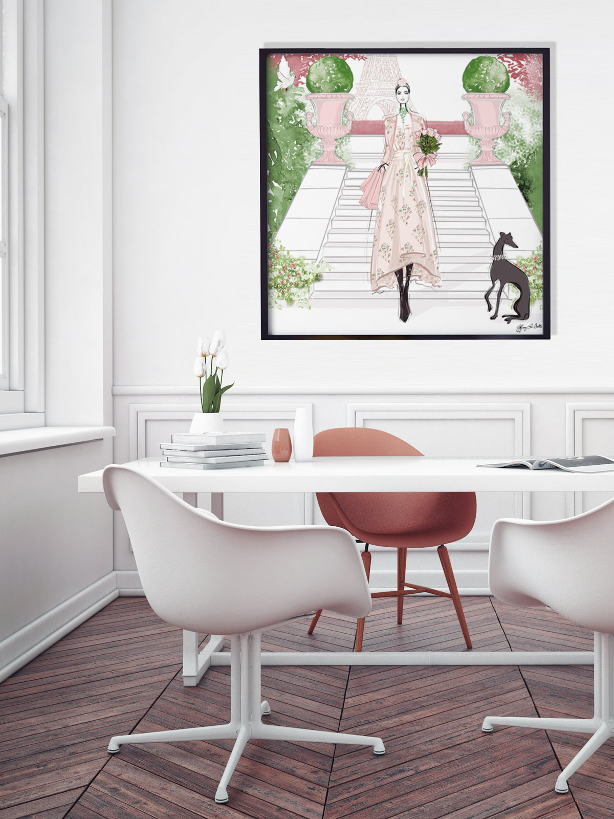 Parisienne Floral - Illustration - Limited Edition Print - Tiffany La Belle