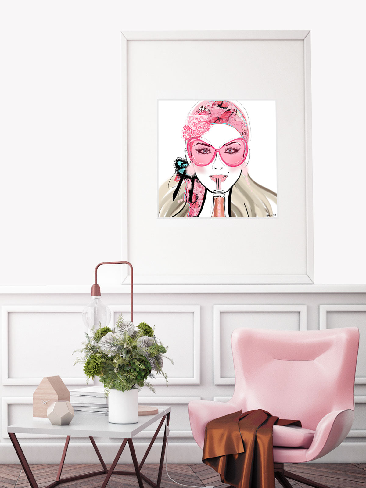 Who Needs a Glass? - Illustration - Limited Edition Print - Tiffany La Belle