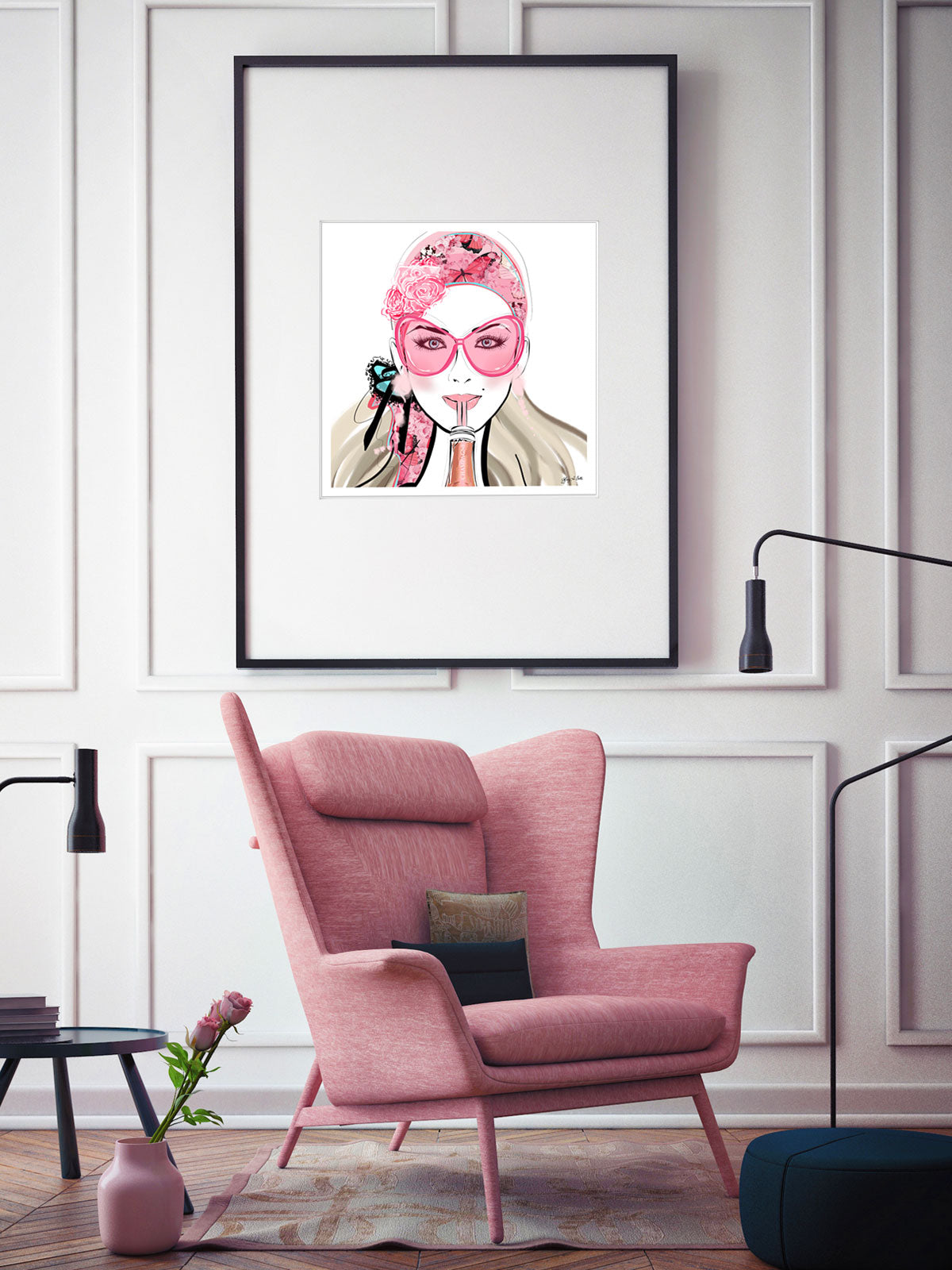 Who Needs a Glass? - Illustration - Limited Edition Print - Tiffany La Belle