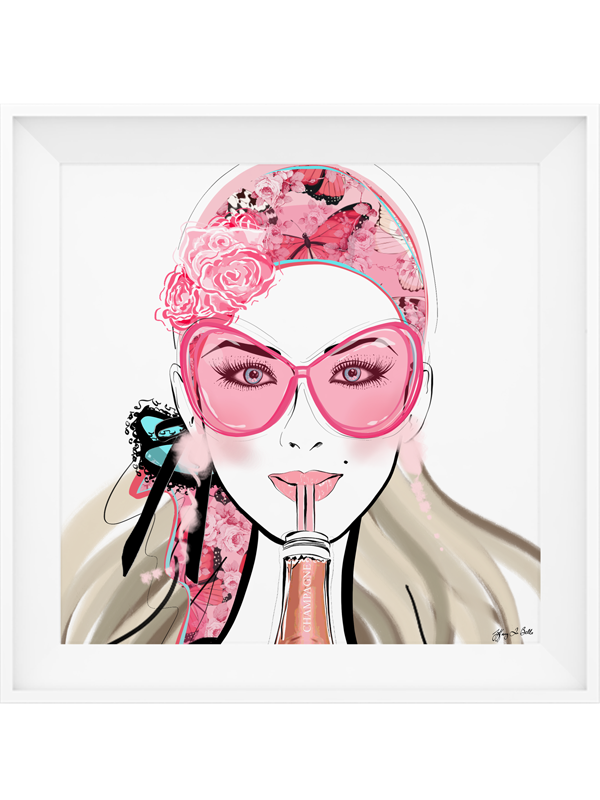 Who Needs a Glass? - Illustration - Limited Edition Print - Tiffany La Belle
