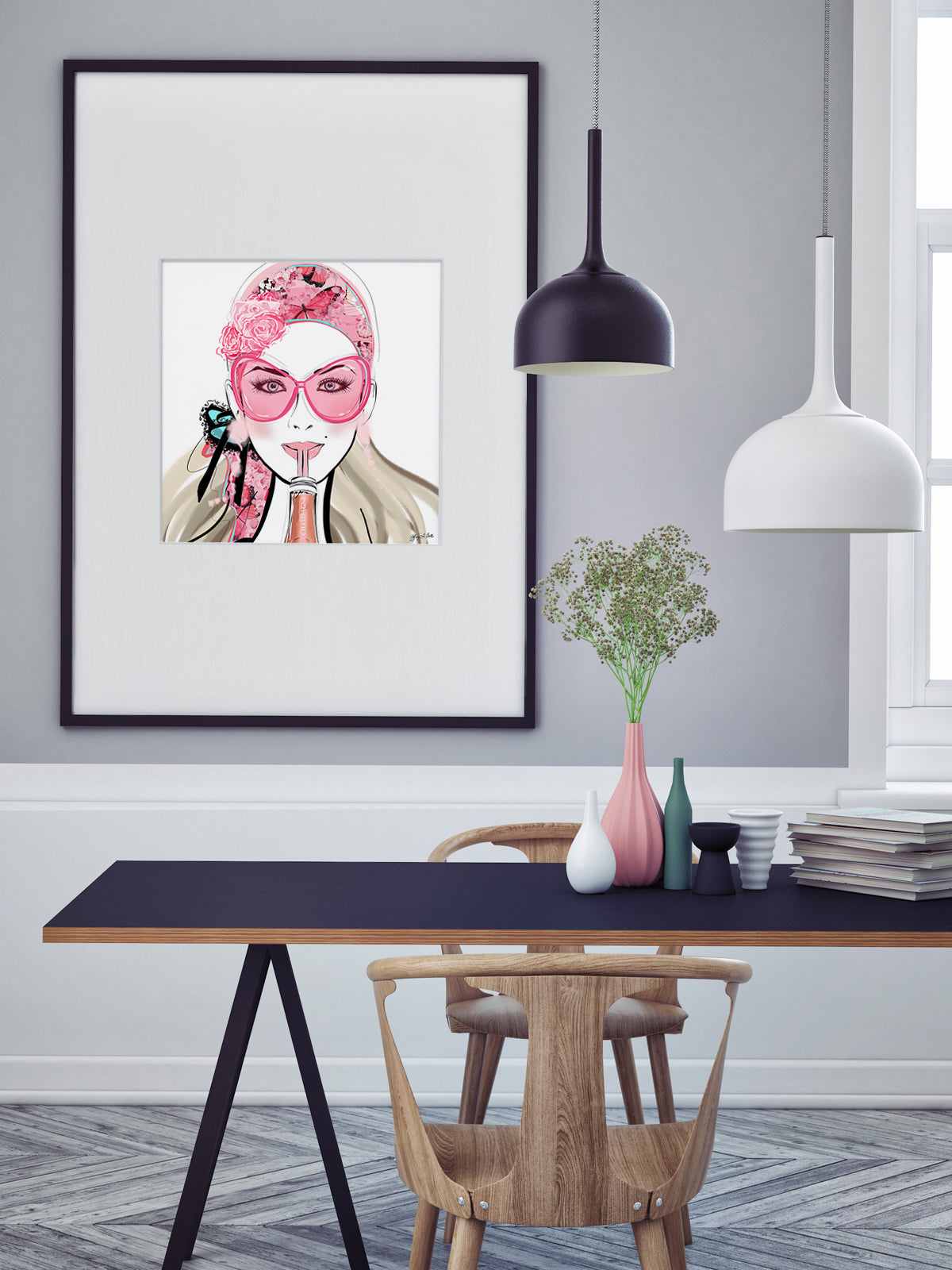 Who Needs a Glass? - Illustration - Limited Edition Print - Tiffany La Belle