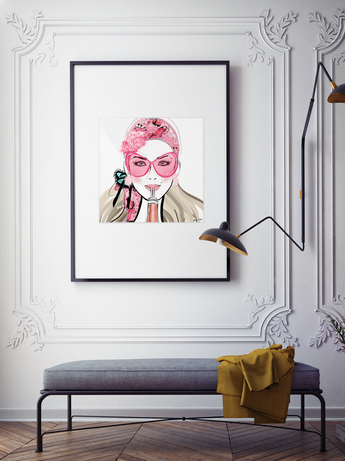 Who Needs a Glass? - Illustration - Limited Edition Print - Tiffany La Belle