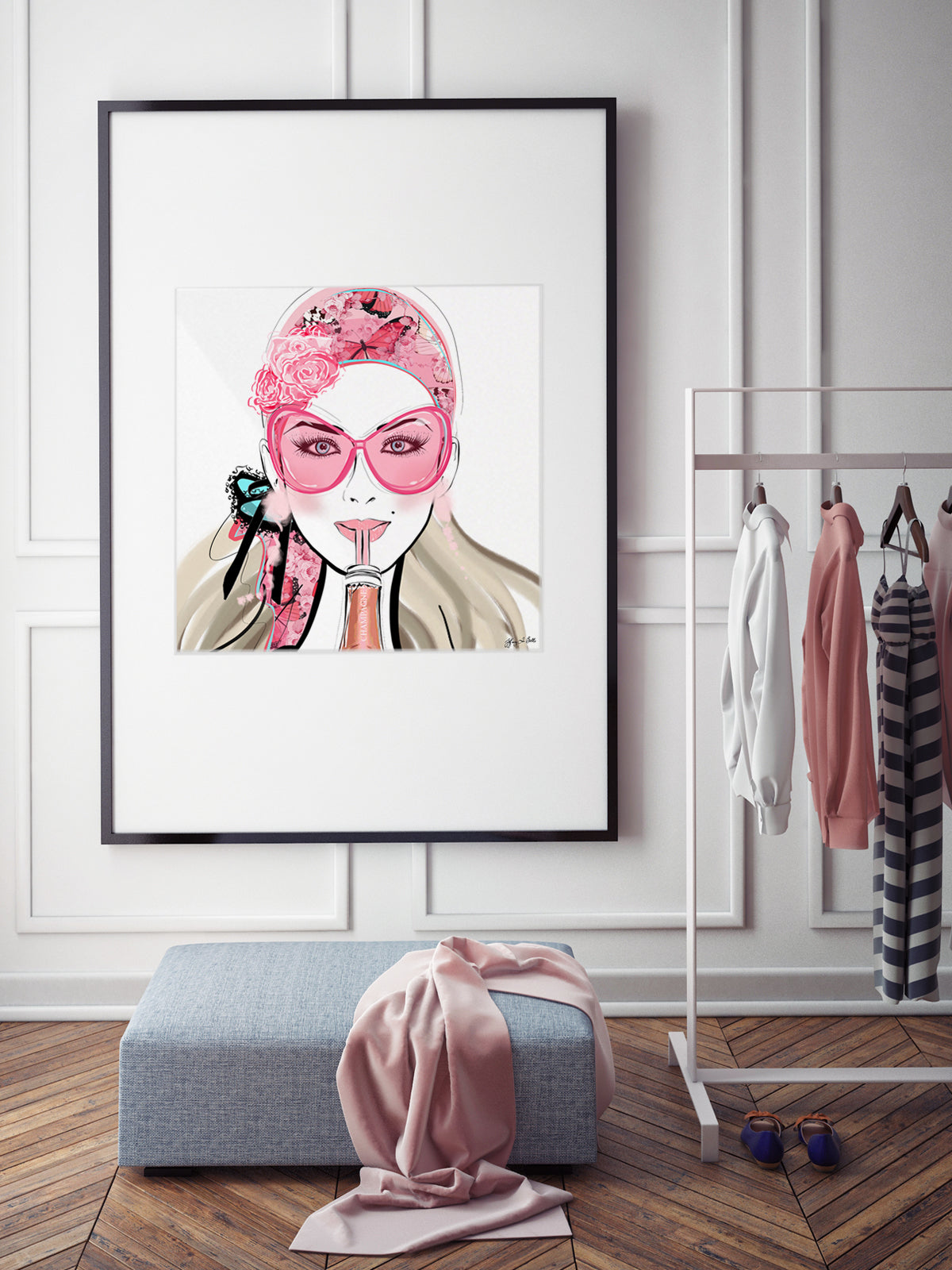 Who Needs a Glass? - Illustration - Limited Edition Print - Tiffany La Belle