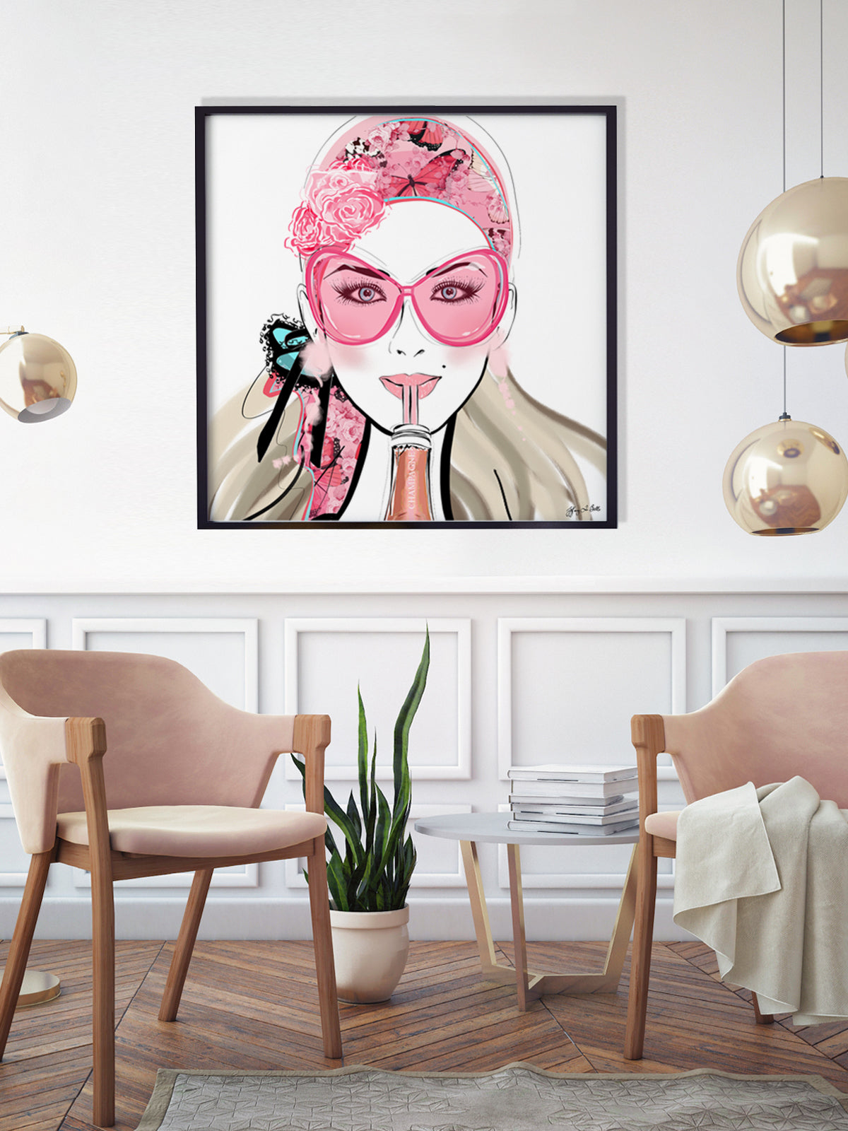 Who Needs a Glass? - Illustration - Limited Edition Print - Tiffany La Belle