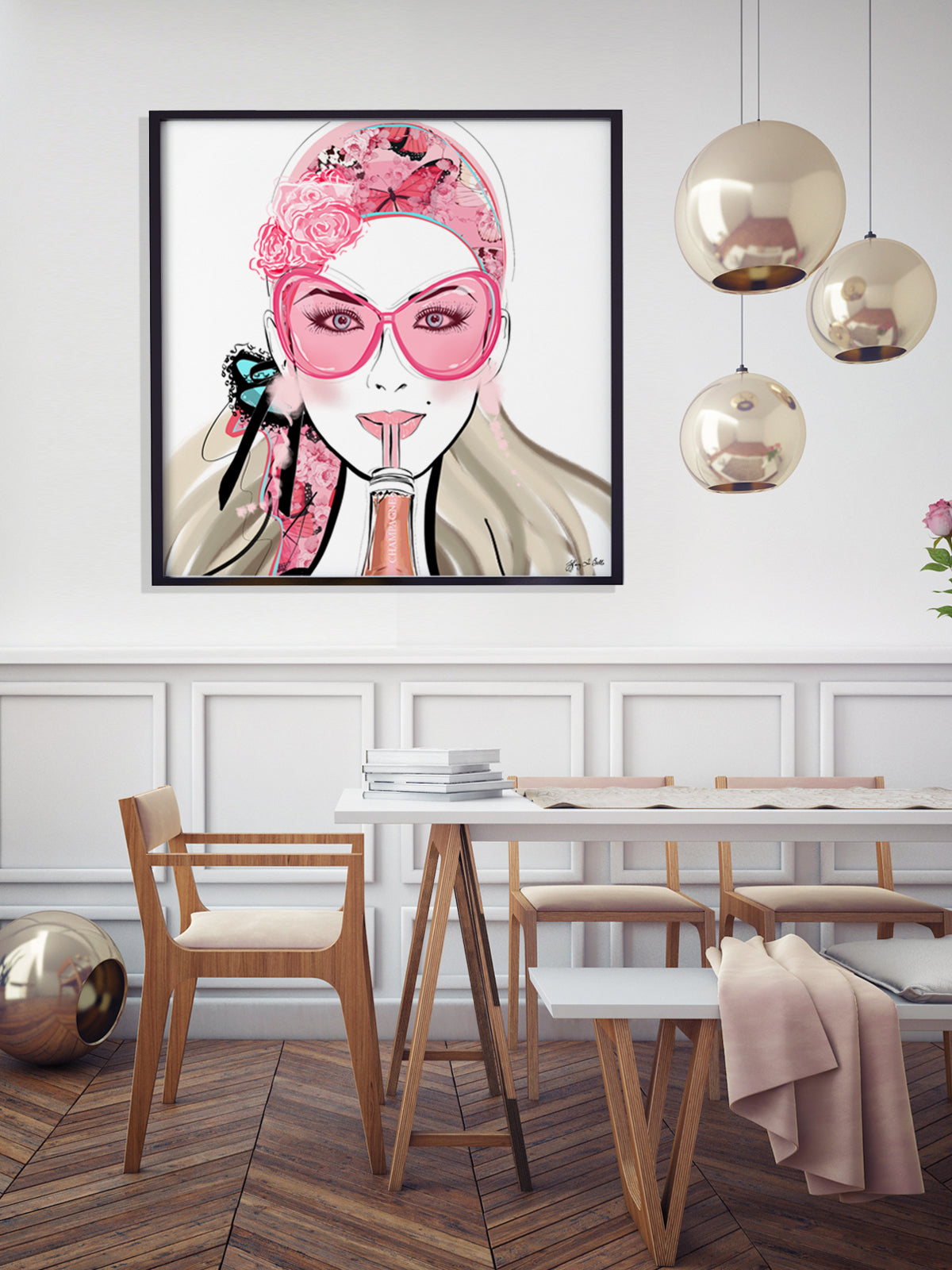 Who Needs a Glass? - Illustration - Limited Edition Print - Tiffany La Belle