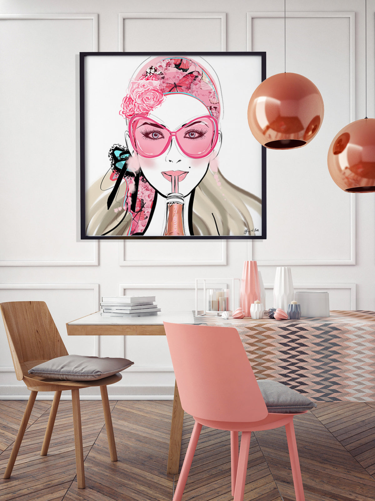 Who Needs a Glass? - Illustration - Limited Edition Print - Tiffany La Belle
