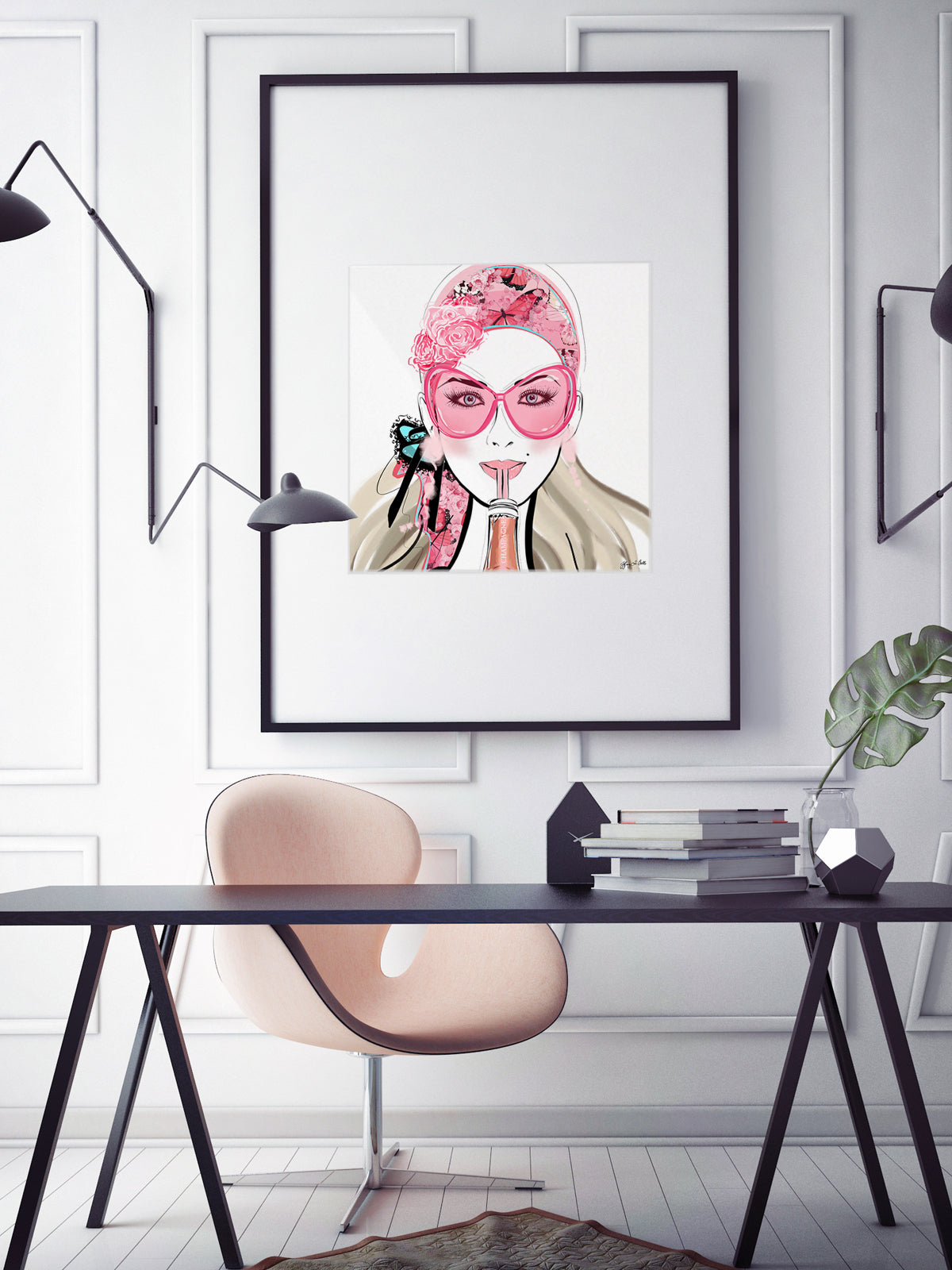Who Needs a Glass? - Illustration - Limited Edition Print - Tiffany La Belle