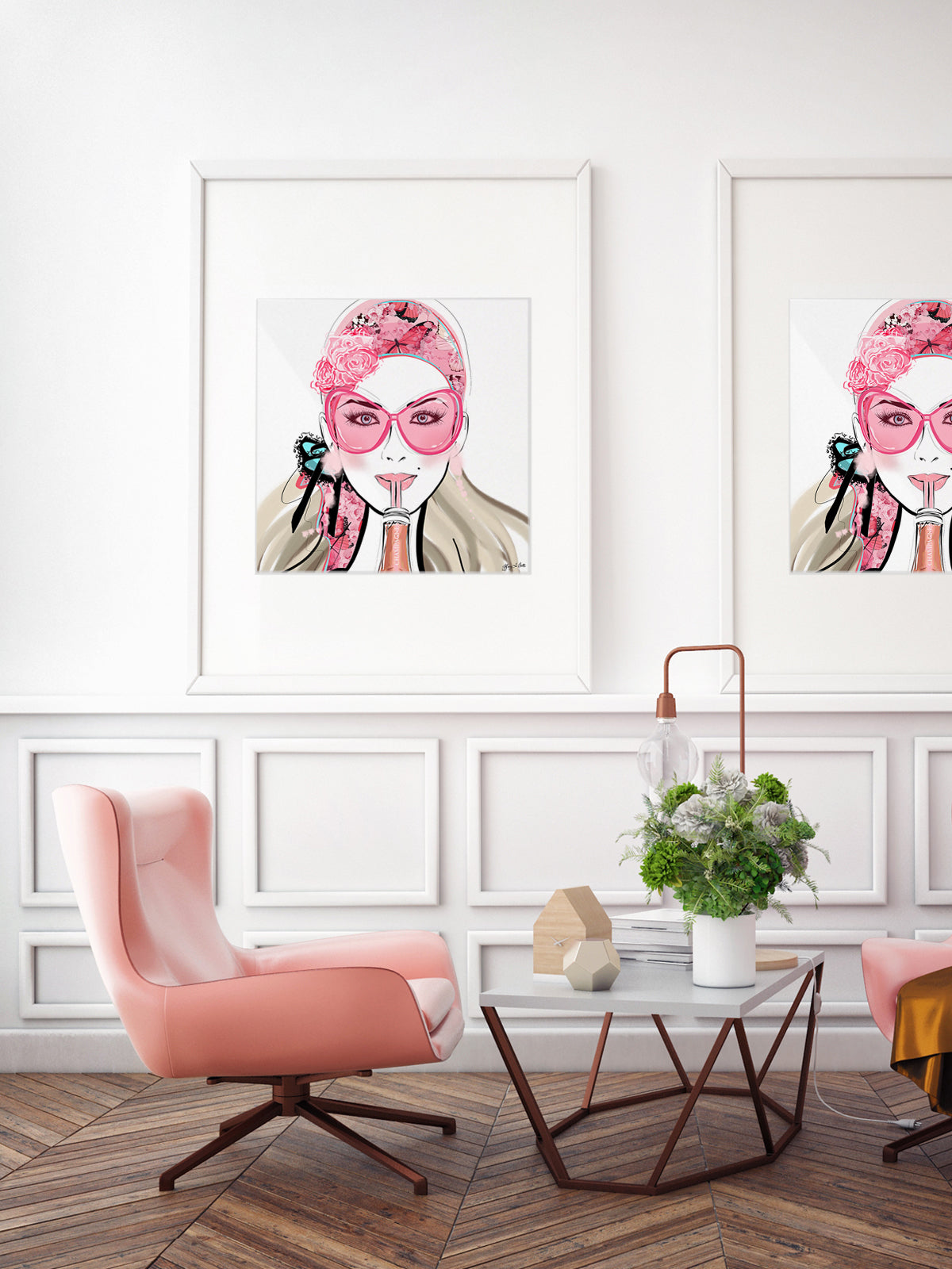 Who Needs a Glass? - Illustration - Limited Edition Print - Tiffany La Belle