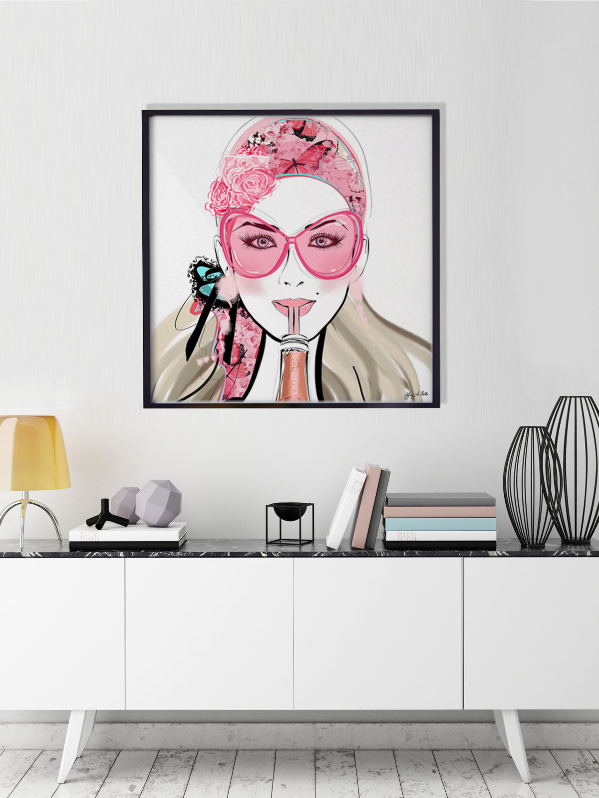 Who Needs a Glass? - Illustration - Limited Edition Print - Tiffany La Belle