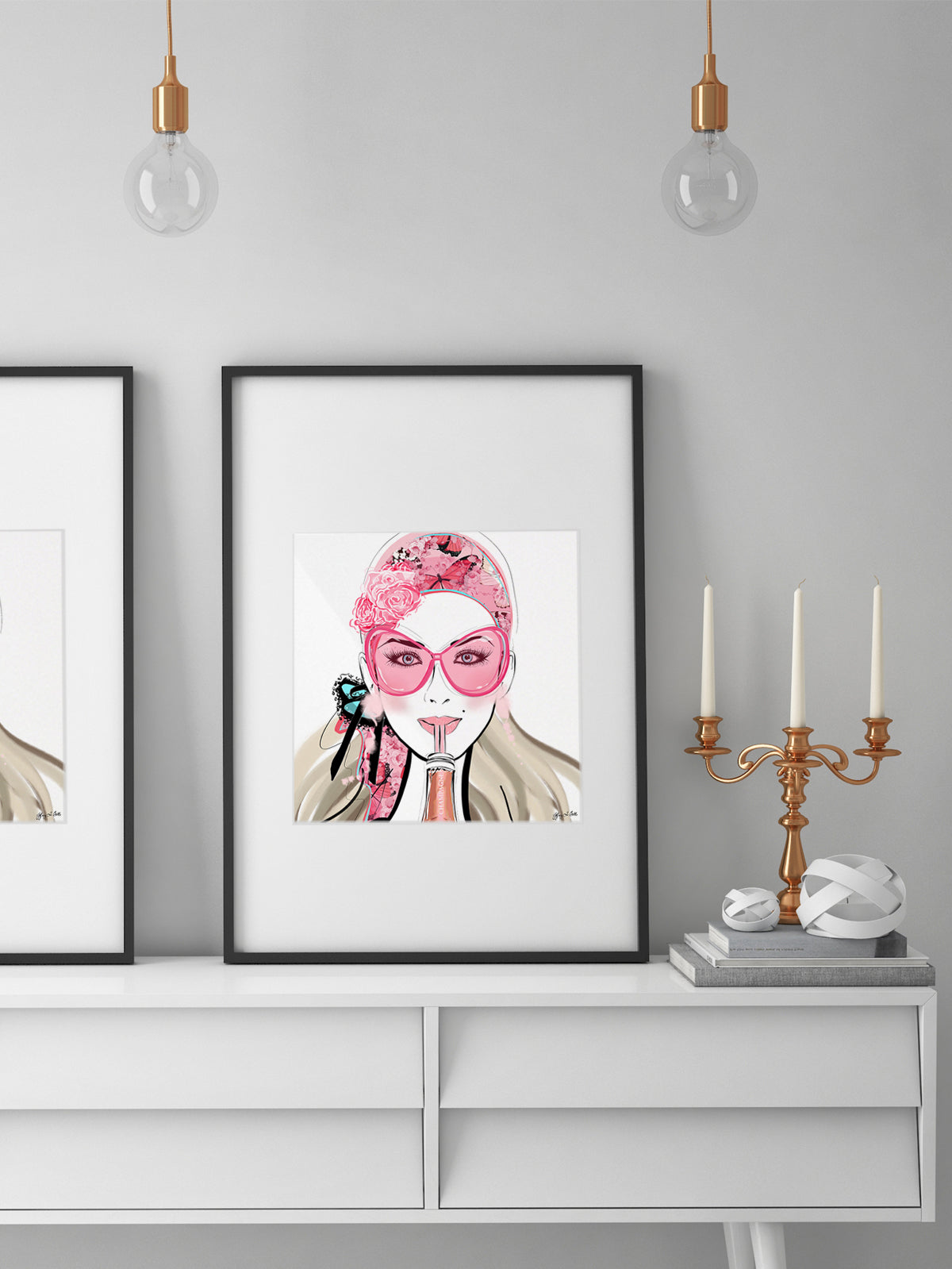 Who Needs a Glass? - Illustration - Limited Edition Print - Tiffany La Belle