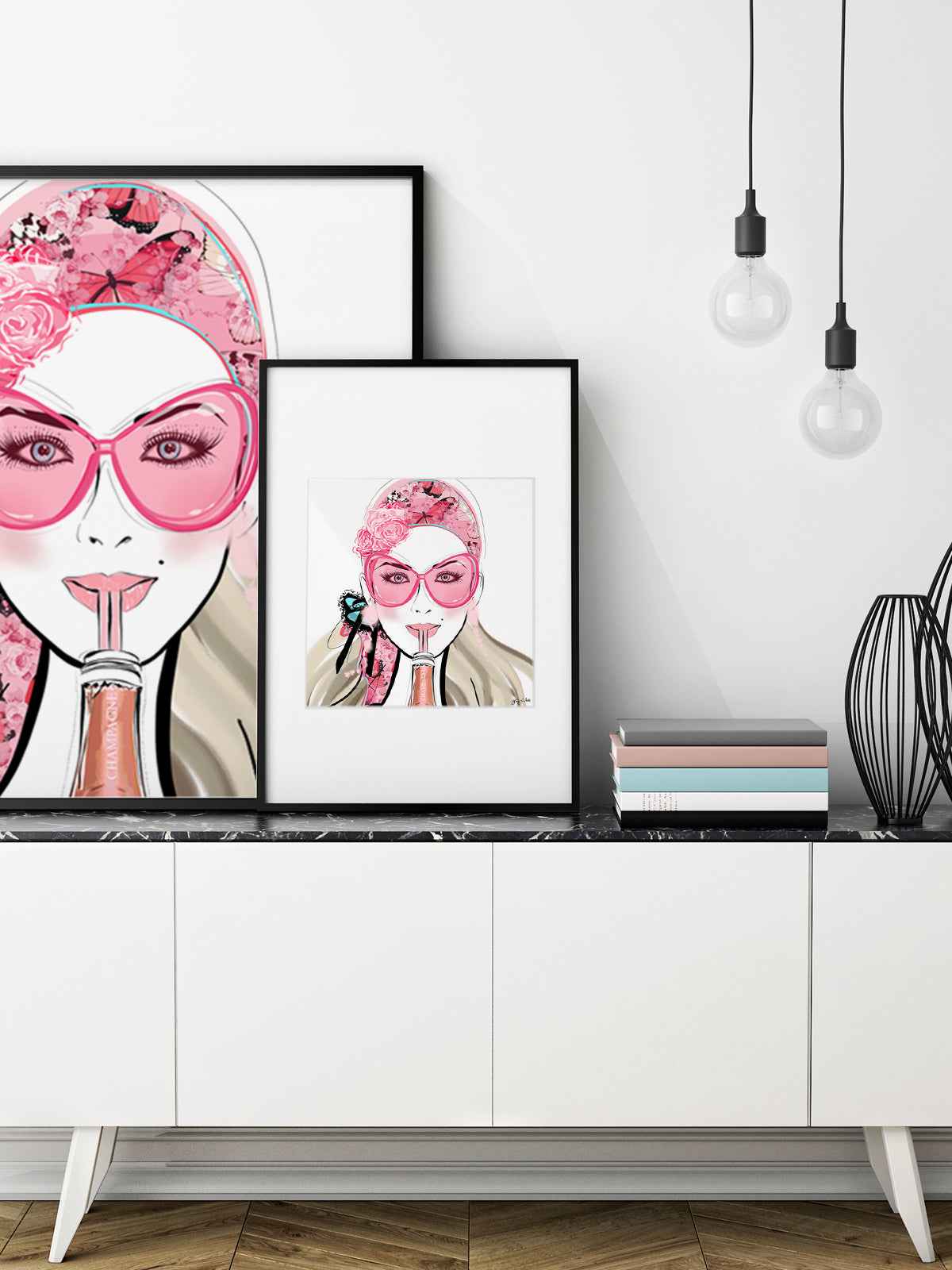 Who Needs a Glass? - Illustration - Limited Edition Print - Tiffany La Belle