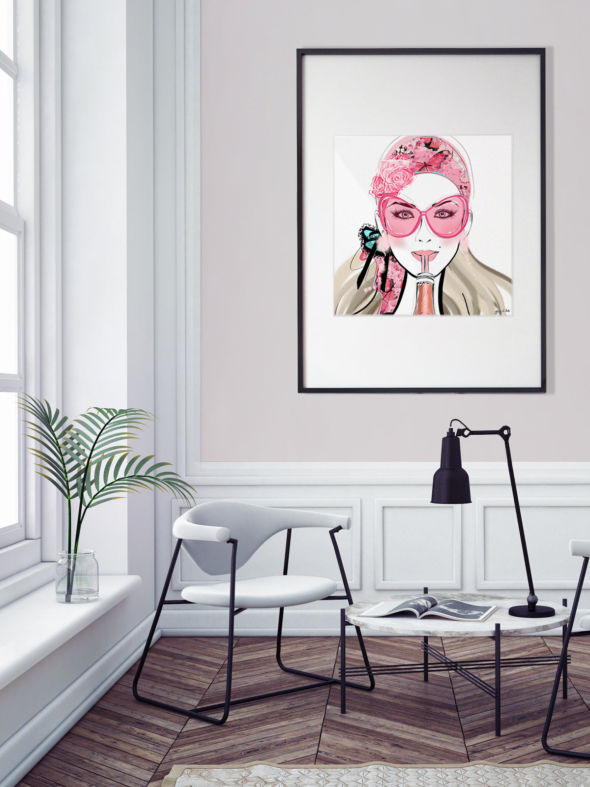 Who Needs a Glass? - Illustration - Limited Edition Print - Tiffany La Belle