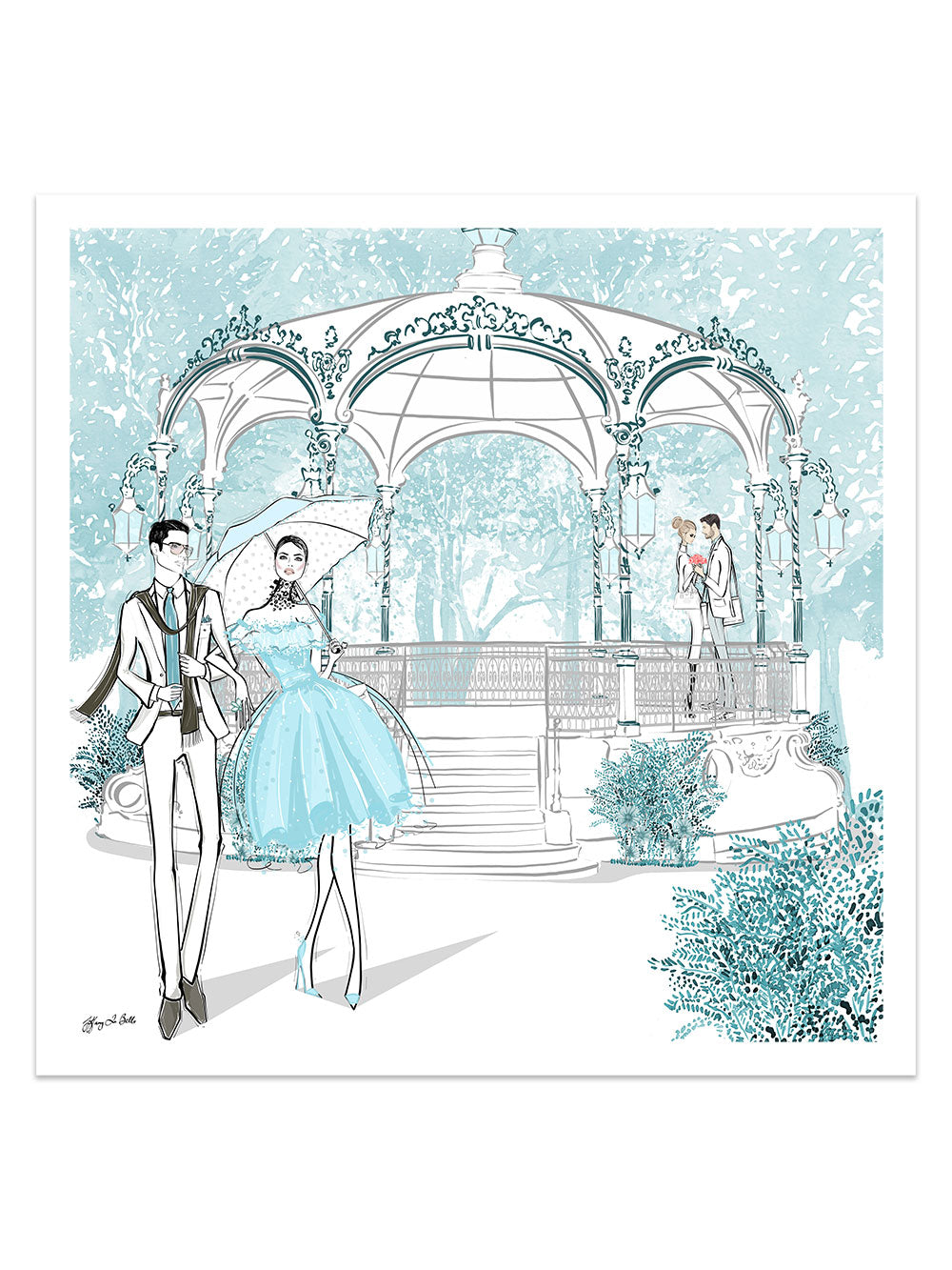 Young Lovers - Illustration - Limited Edition Print - Tiffany La Belle