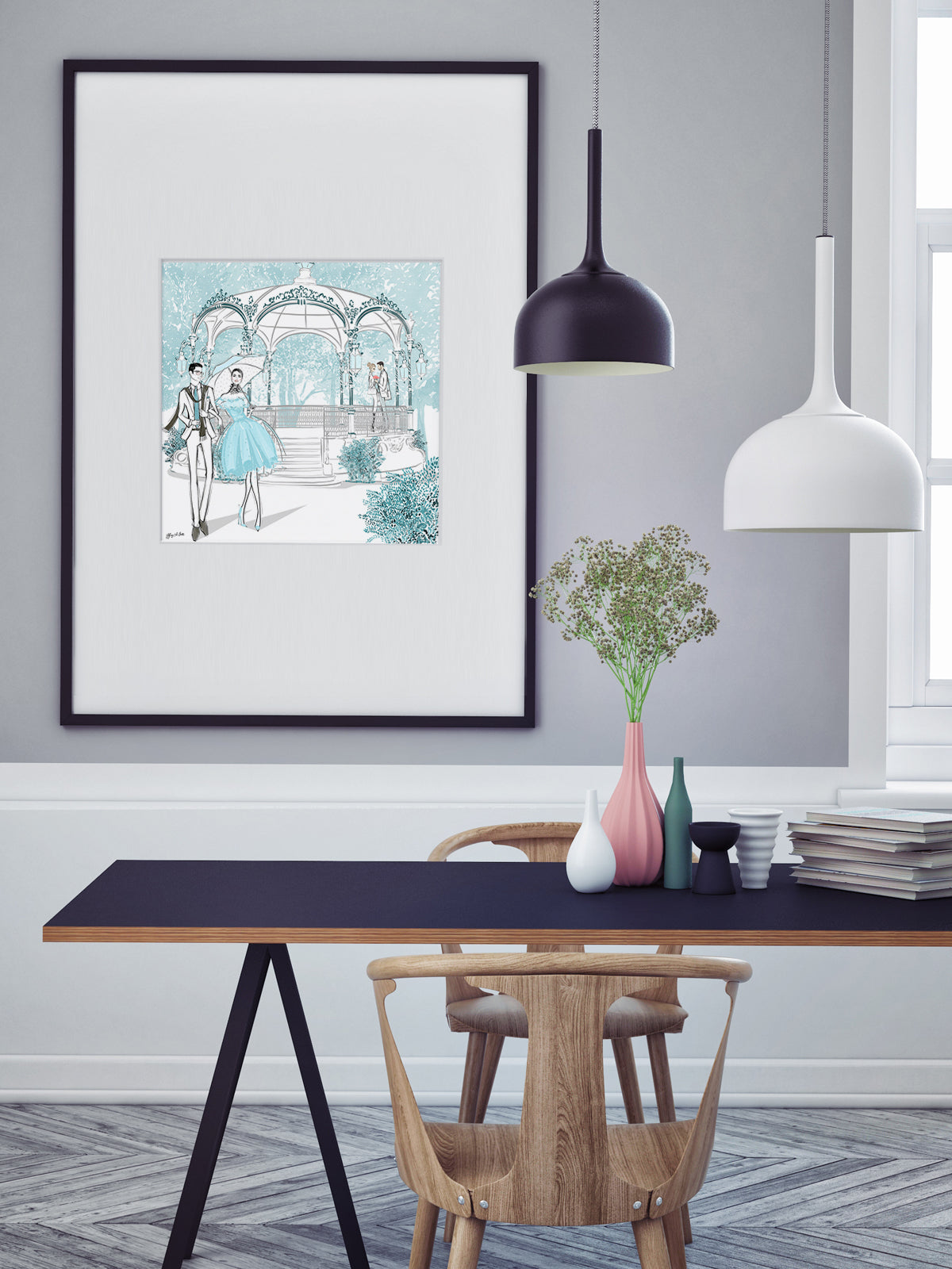 Young Lovers - Illustration - Limited Edition Print - Tiffany La Belle