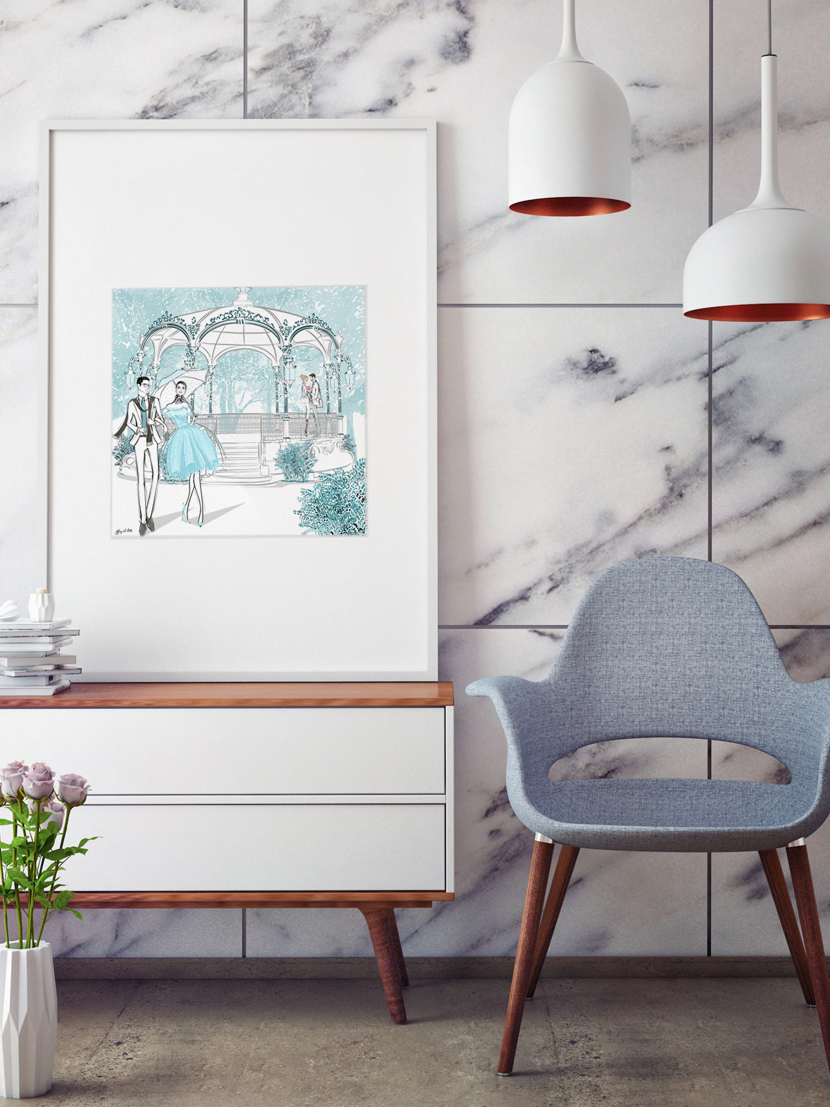 Young Lovers - Illustration - Limited Edition Print - Tiffany La Belle
