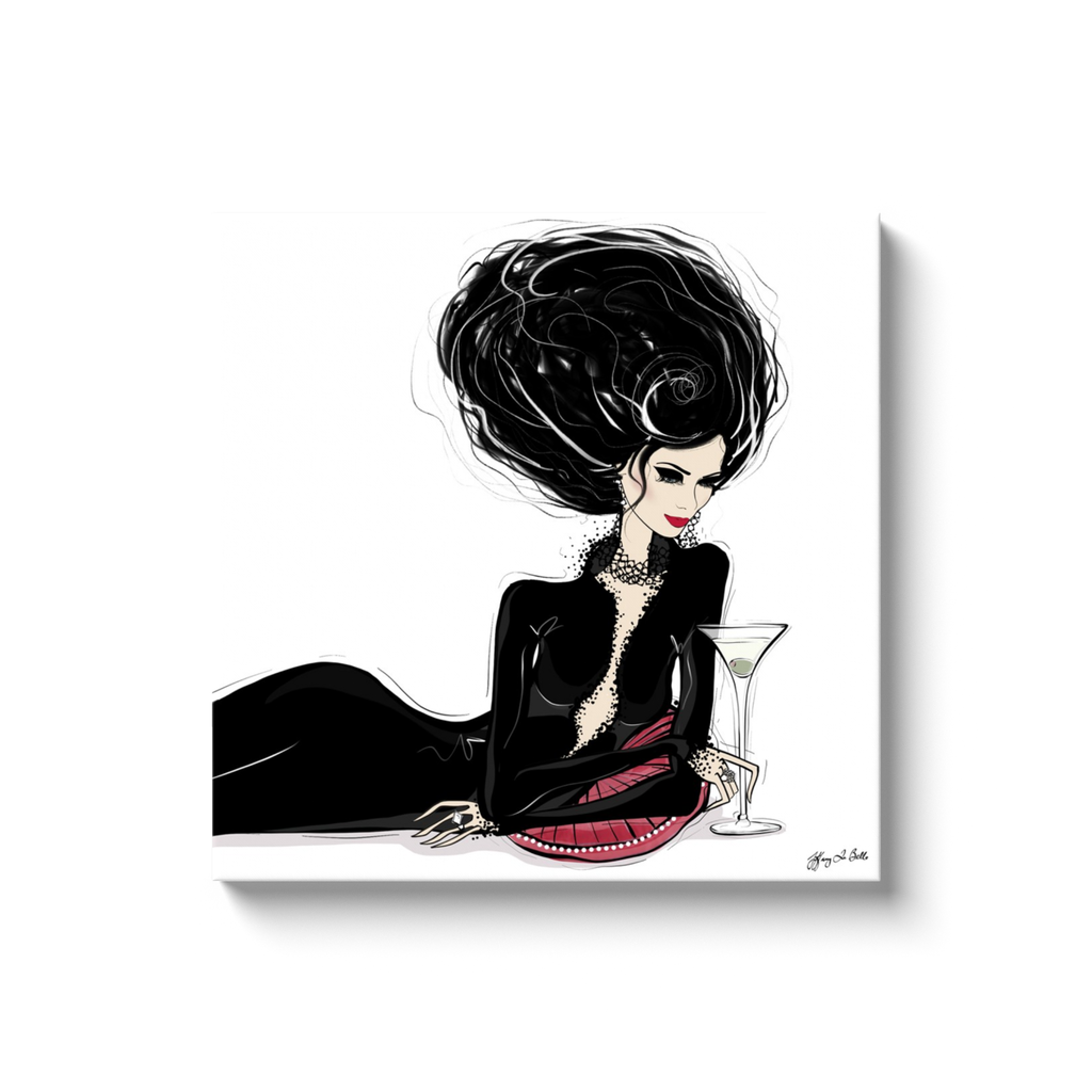 Martini Moments - Illustration - Canvas Gallery Print - Unframed or Framed - Tiffany La Belle