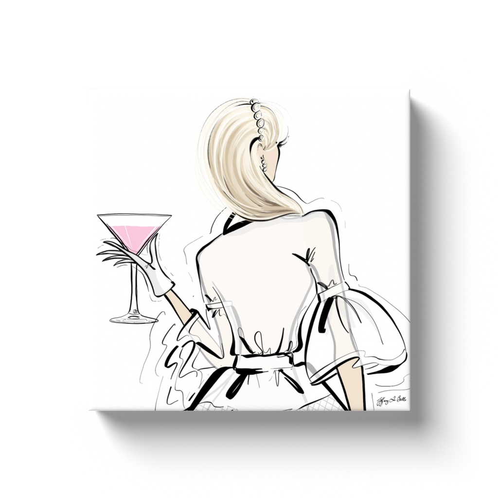Dior Cocktails - Illustration - Canvas Gallery Print - Unframed or Framed - Tiffany La Belle