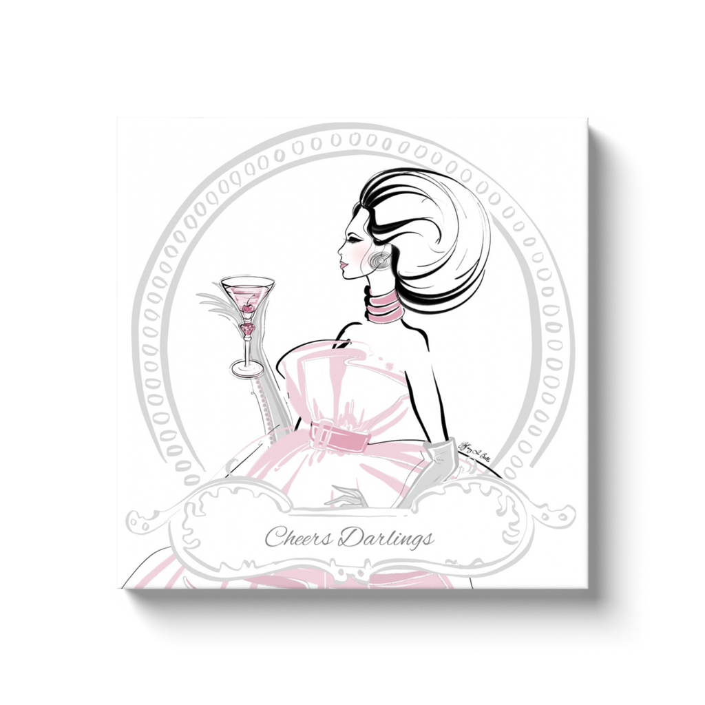 Cheers Darlings - Illustration - Canvas Gallery Print - Unframed or Framed - Tiffany La Belle