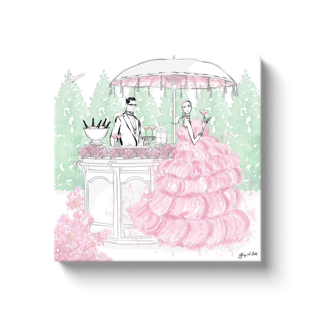 Giambattista Valli Cocktail Couture - Illustration - Canvas Gallery Print - Unframed or Framed - Tiffany La Belle