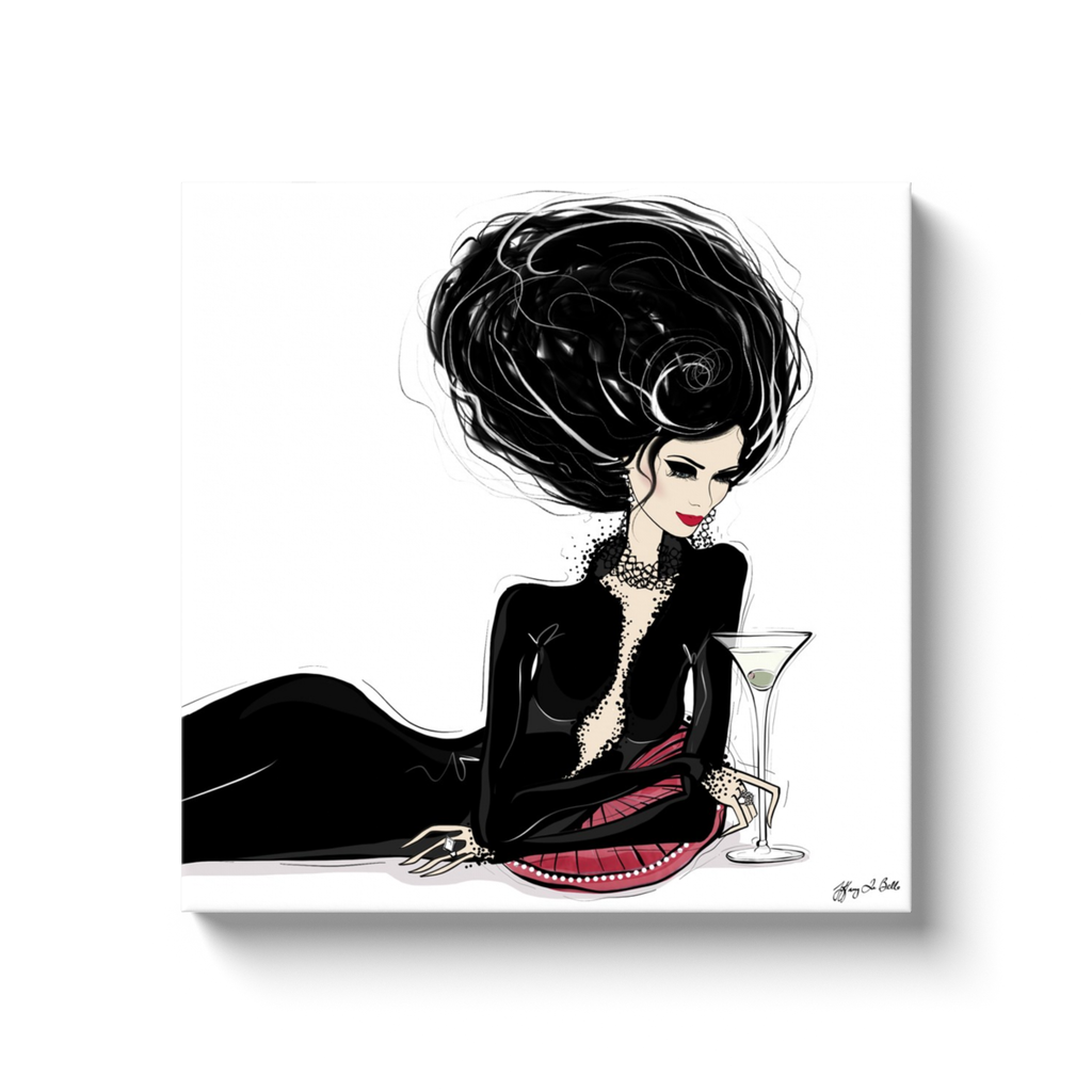 Martini Moments - Illustration - Canvas Gallery Print - Unframed or Framed - Tiffany La Belle