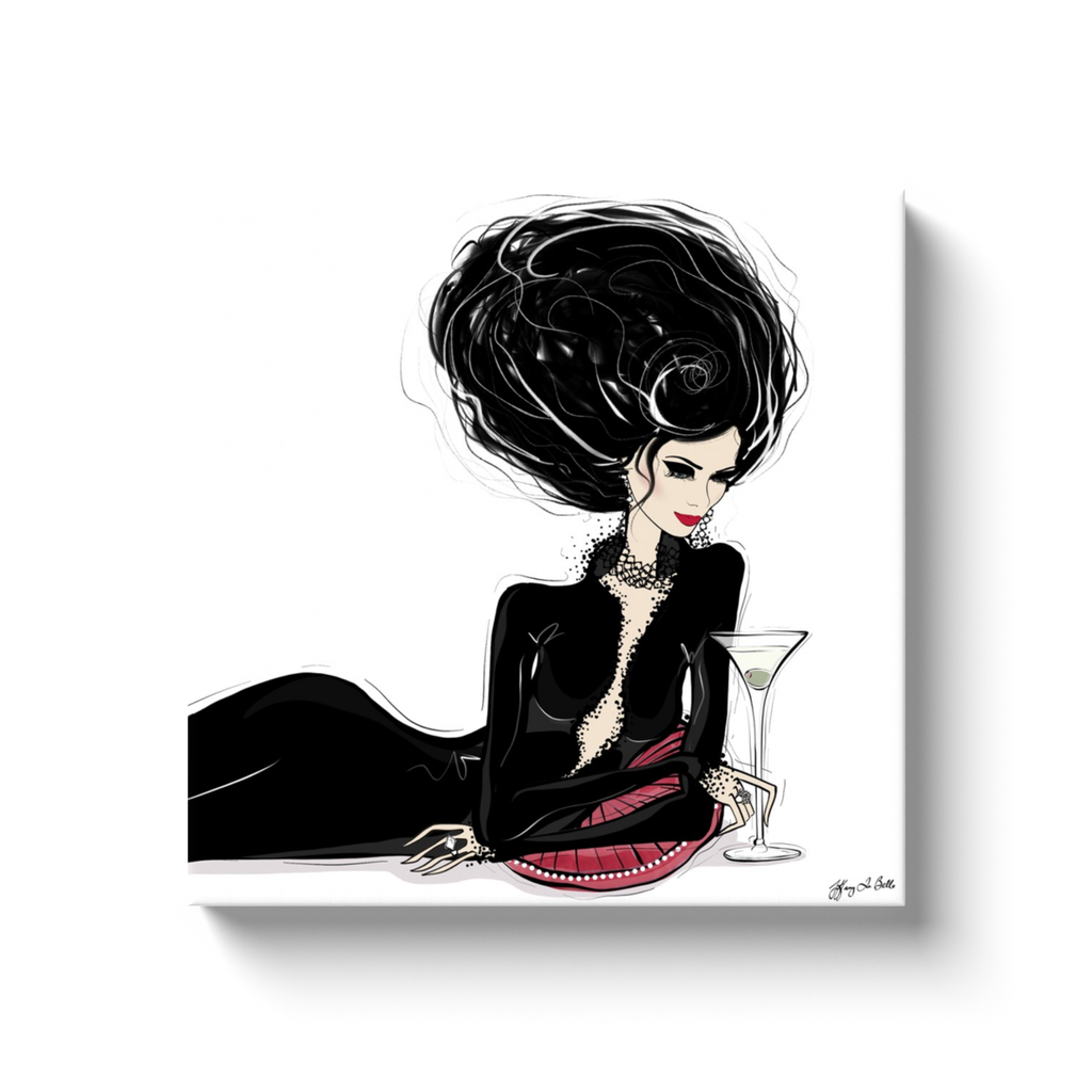 Martini Moments - Illustration - Canvas Gallery Print - Unframed or Framed - Tiffany La Belle