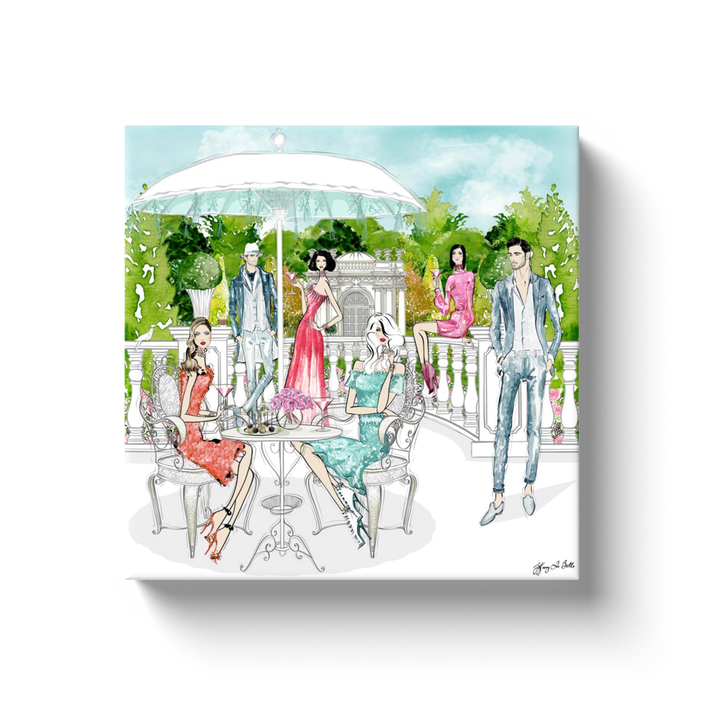 Garden Party - Illustration - Canvas Gallery Print - Unframed or Framed - Tiffany La Belle