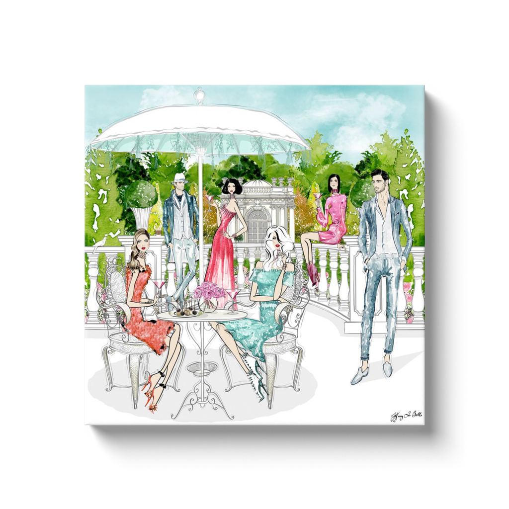 Garden Party - Illustration - Canvas Gallery Print - Unframed or Framed - Tiffany La Belle