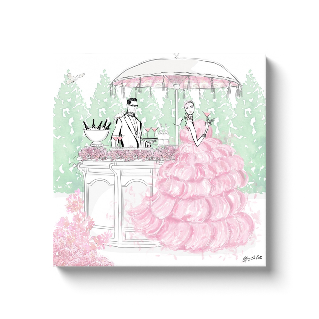 Giambattista Valli Cocktail Couture - Illustration - Canvas Gallery Print - Unframed or Framed - Tiffany La Belle