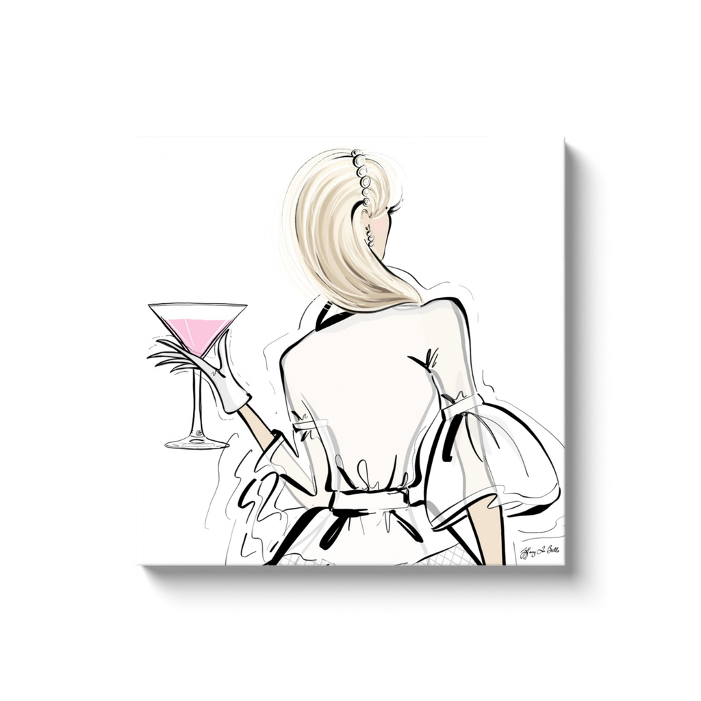 Dior Cocktails - Illustration - Canvas Gallery Print - Unframed or Framed - Tiffany La Belle