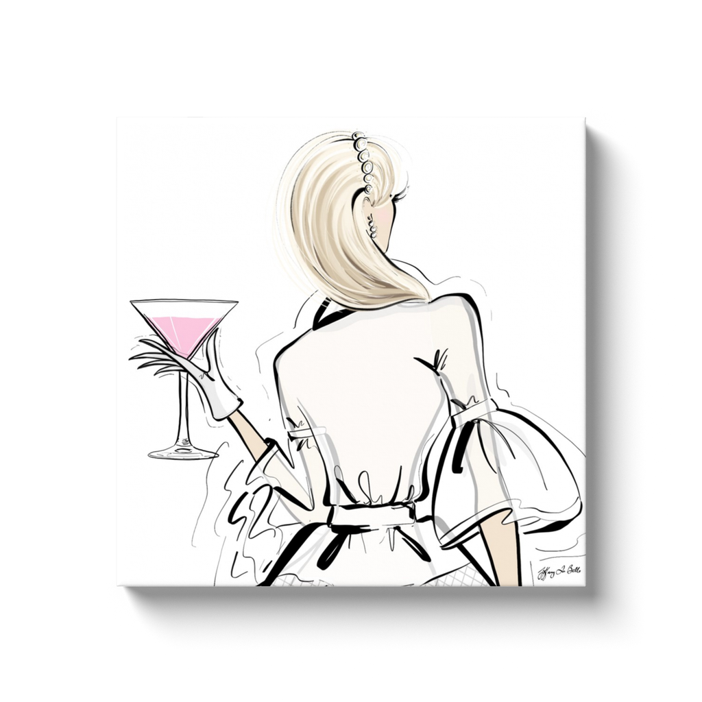 Dior Cocktails - Illustration - Canvas Gallery Print - Unframed or Framed - Tiffany La Belle