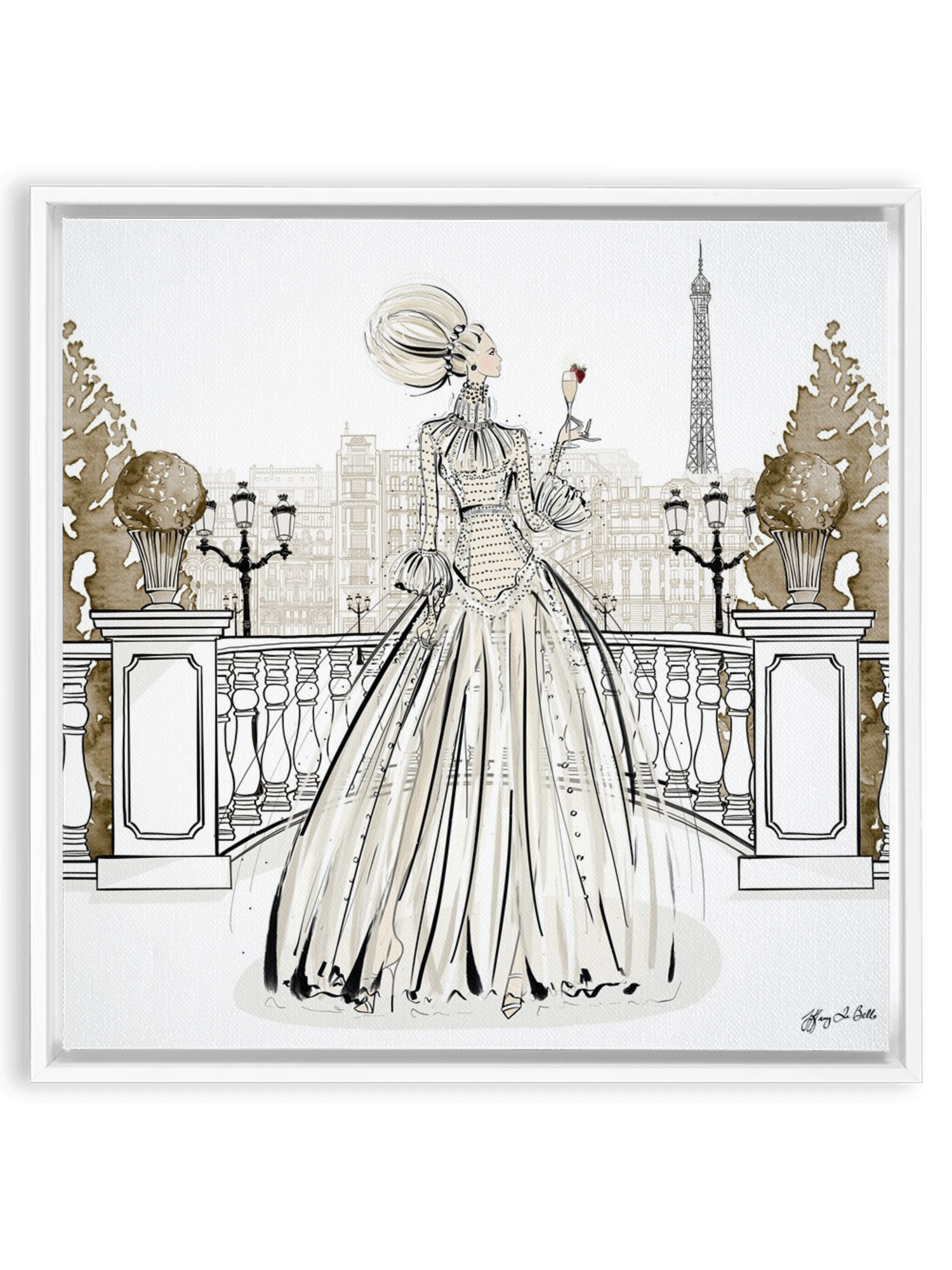 Paris Fashion Week Haute Couture - Illustration - Canvas Gallery Print - Unframed or Framed - Tiffany La Belle